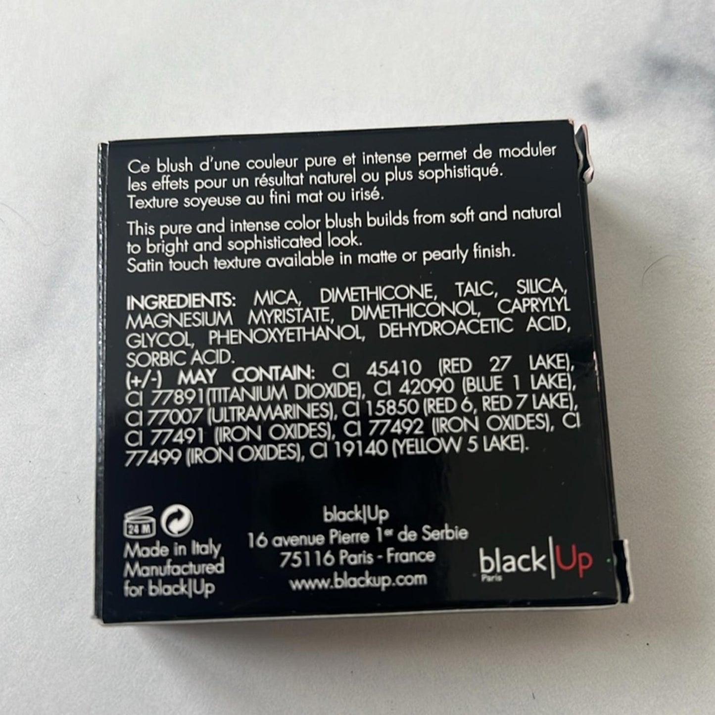 Black|Up Paris Blush - NBL 07 Mandarin (New) Retail $26.50 -Made in Italy