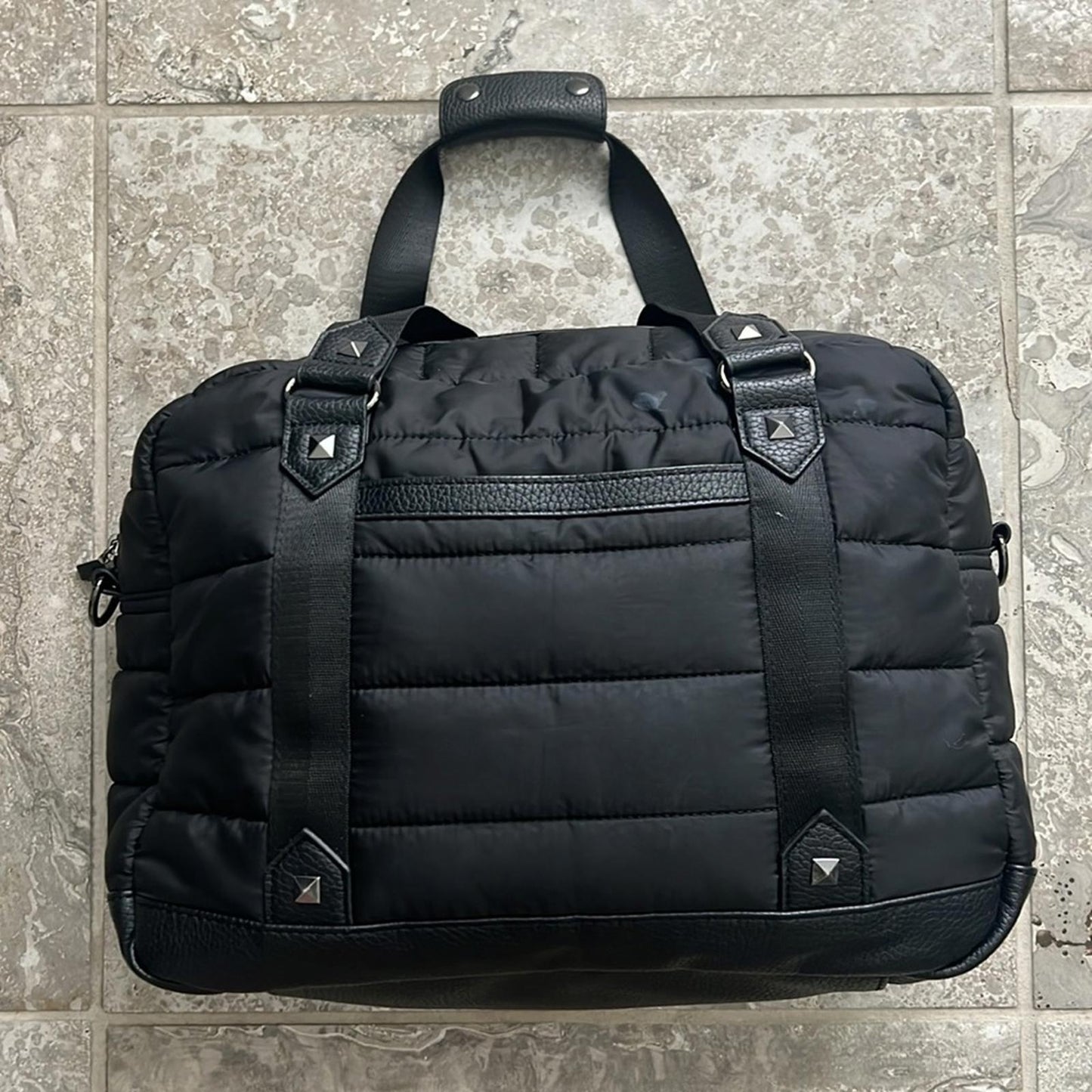 Anthropologie’s Cynthia Rowley Quilted Puffer Satchel Bag, Black Retail $129