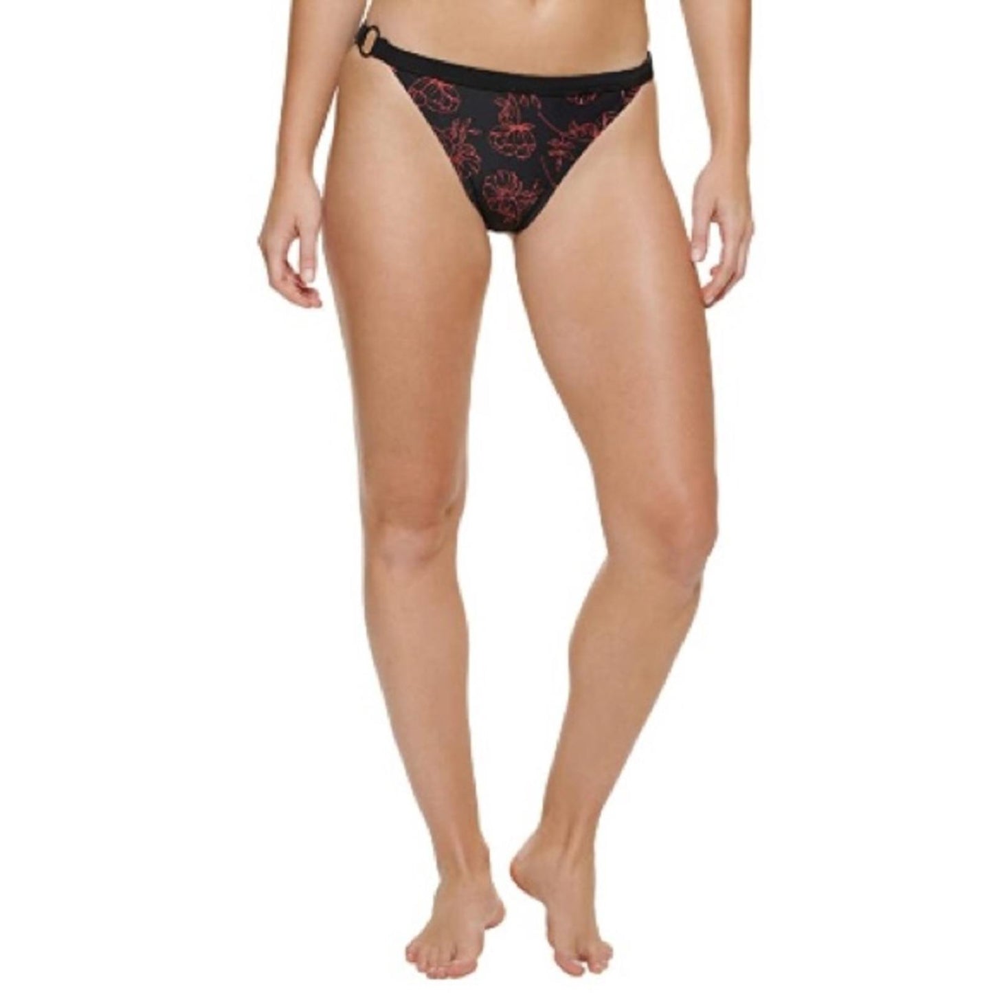 Calvin Klein Bikini Bottom, Floral Print Swim Separates Energy Multi, Size L NWT