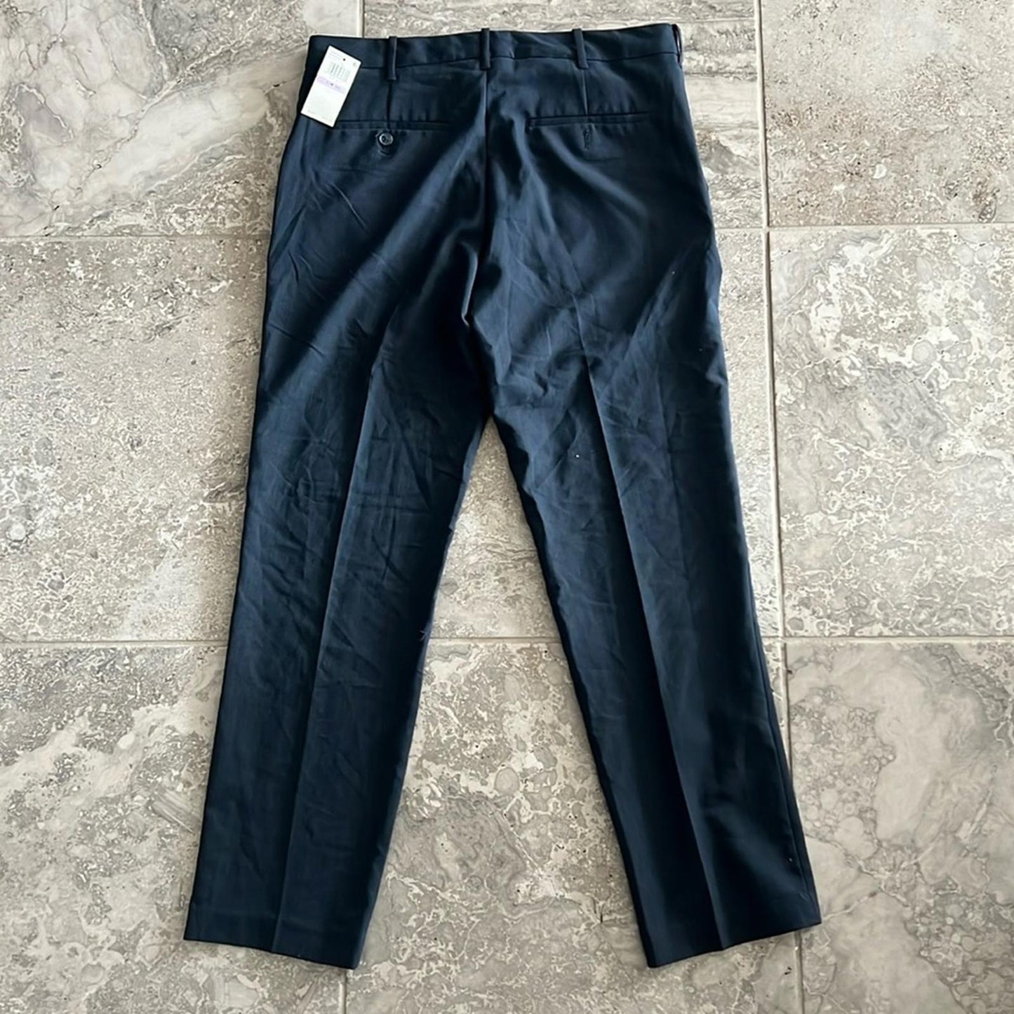 Van Heusen Flex Straight Fit Flat Front Pants in Slate Blue Size 32W X 30L NWT