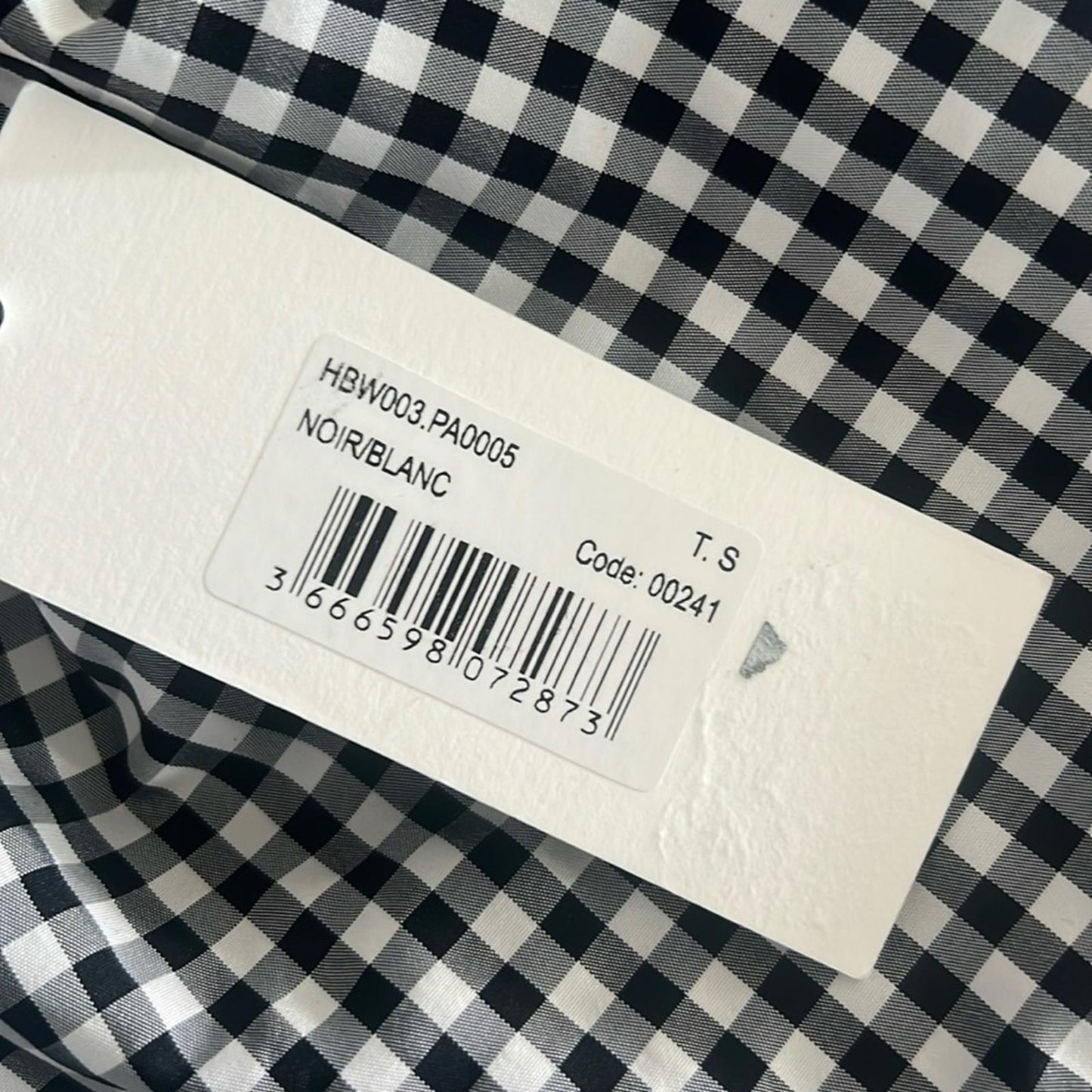 AMI Alexandre Mattiussi Checked Swim Shorts w/Bag in Black/White Size S NEW
