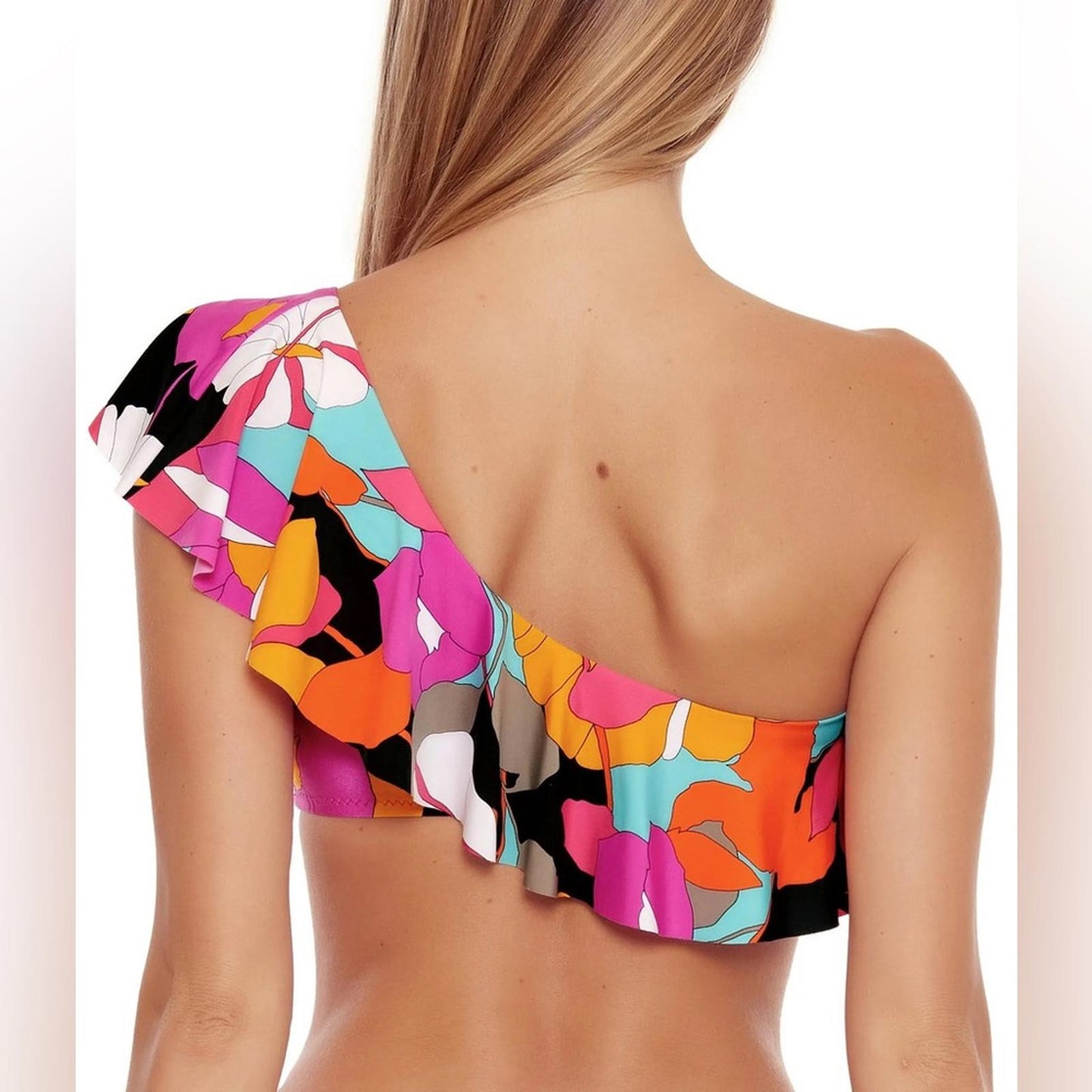 Trina Turk Gemini One Shoulder Bikini Top, Size 8 NEW w/Tag