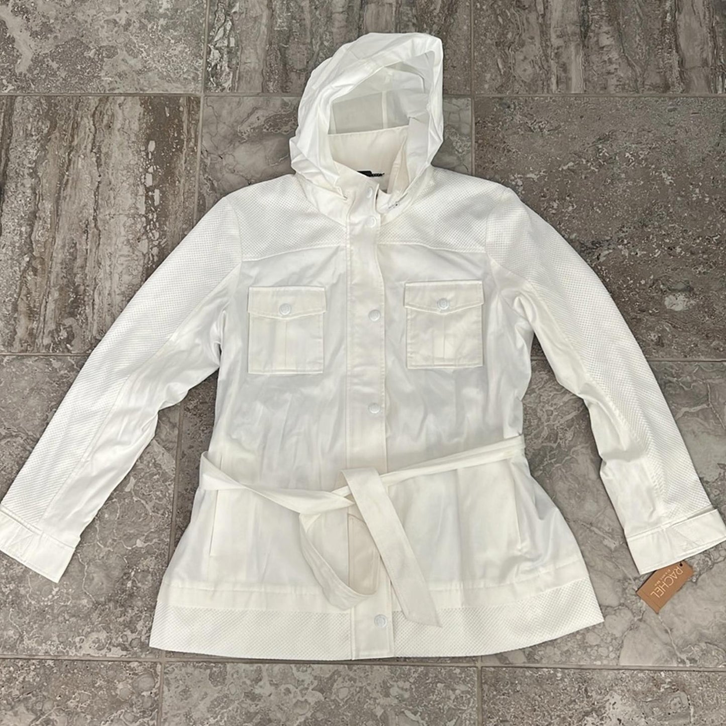 NWT RACHEL Rachel Roy Women's Safari Jacket, White Size XL New w/Tag