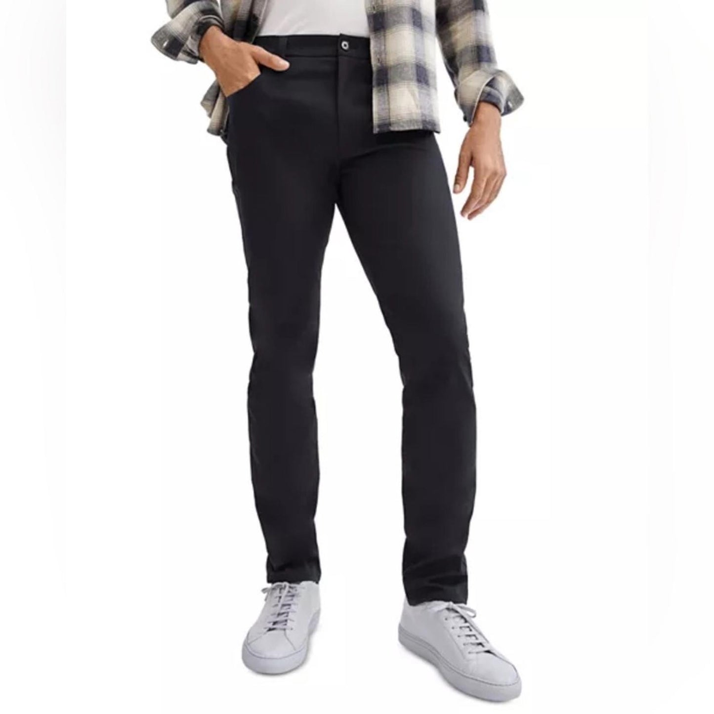 7 For All Mankind Ace Water Resistant Slim Fit Tech Pants in Black, NEW, Size 31