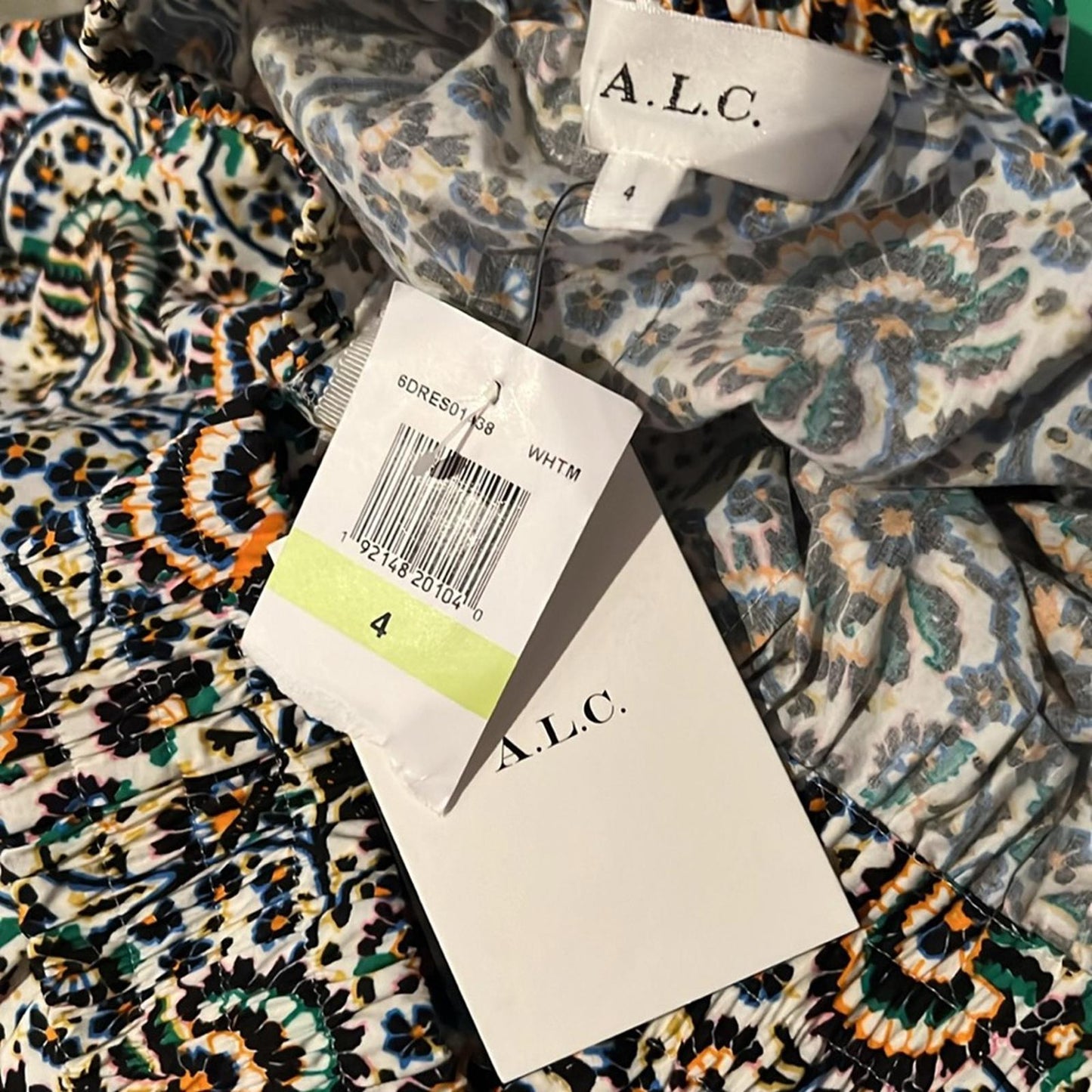A.L.C. Rhodes Printed Cotton-Poplin Midi Dress, Size 4 New w/Tag $545