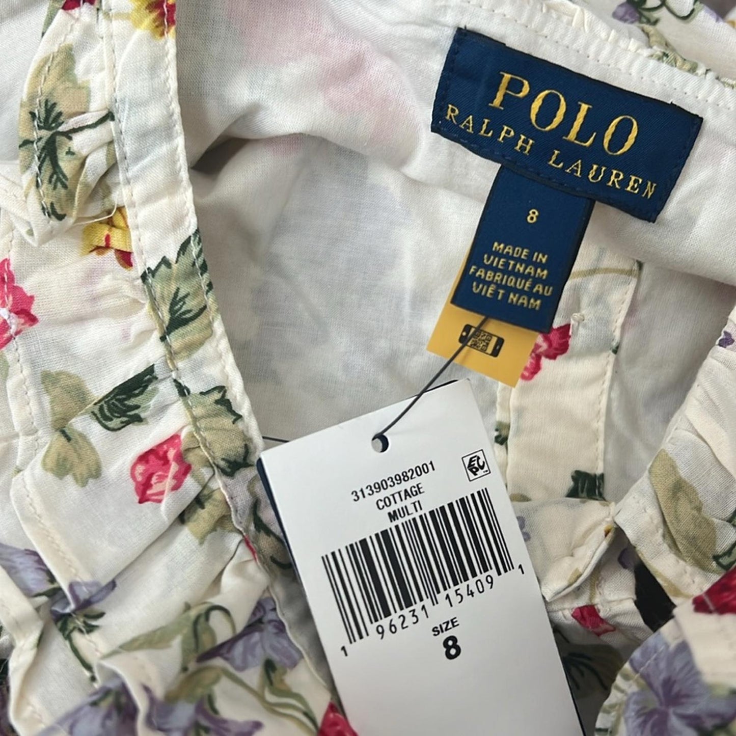 Ralph Lauren Floral & Fruit-Print Cotton Batiste Jumpsuit, Cottage New w/Tag