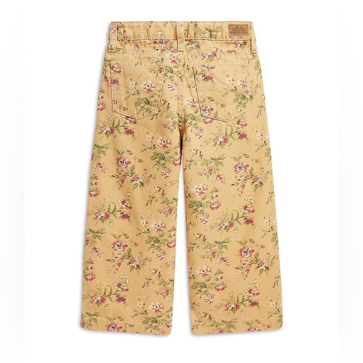 Ralph Lauren Floral Canvas Cropped Wide Leg Pants, Alvarado Wash, Size 16 NWT