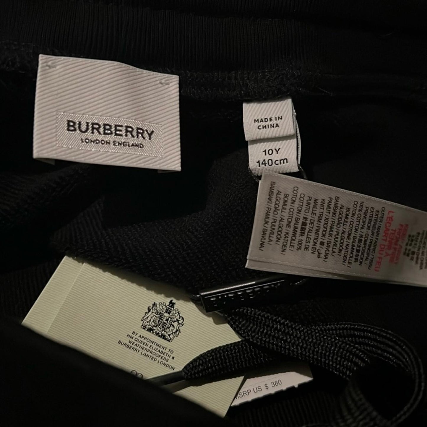 Burberry Nolen Skirt in Black, Size 10Y, New with Tag, Retail $380