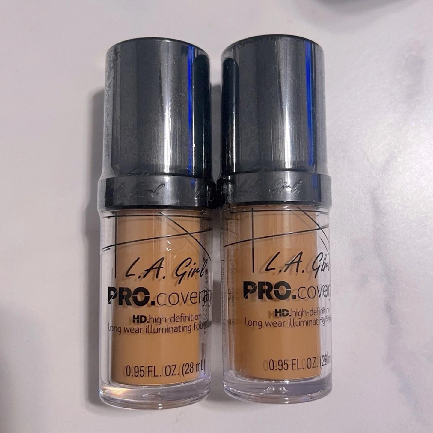 X2 L.A. Girl Tan PRO.coverage HD High-Def. Long Wear Illuminating Foundation