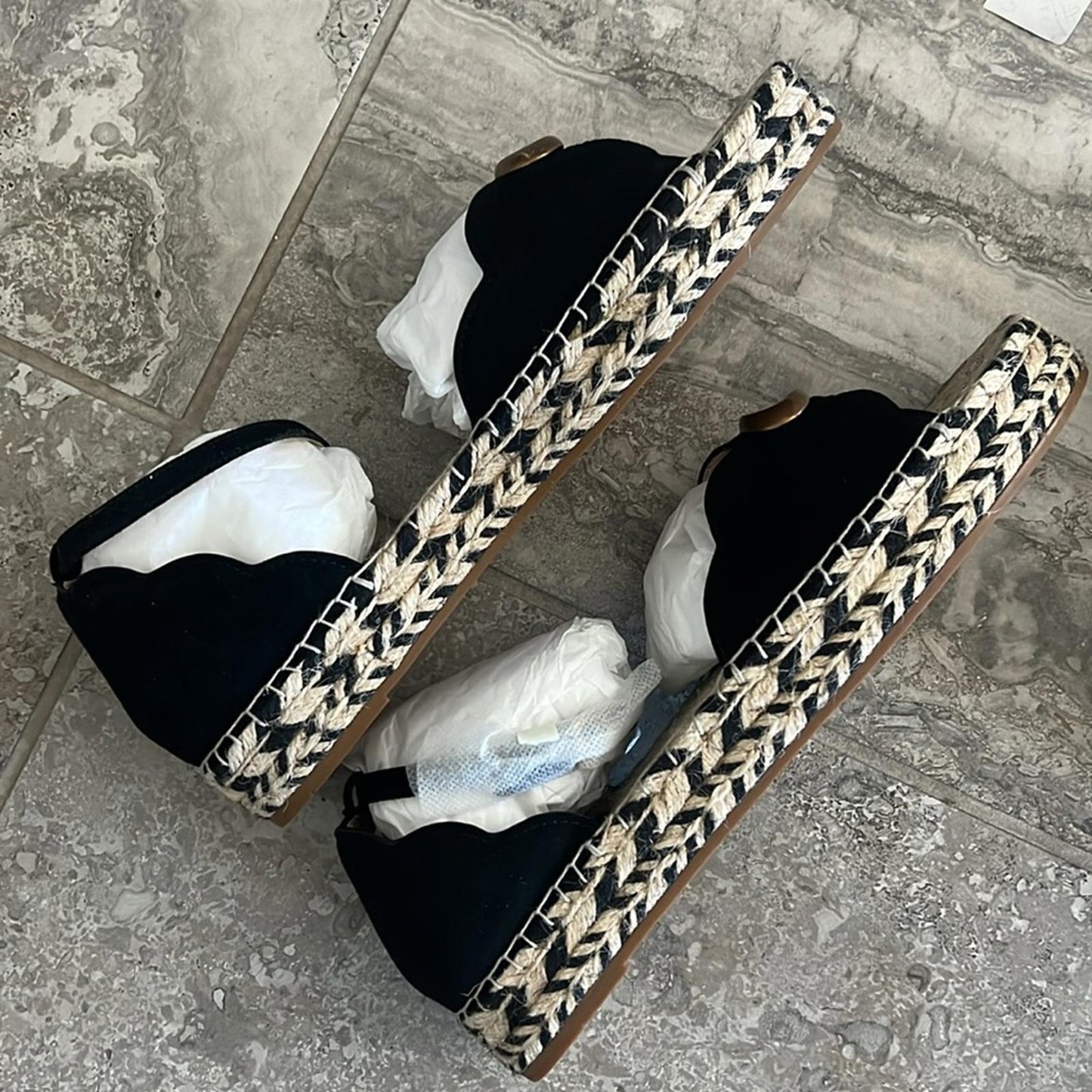 Coach Women's Dillon Espadrille Sandals in Black, Size 11 New in Box