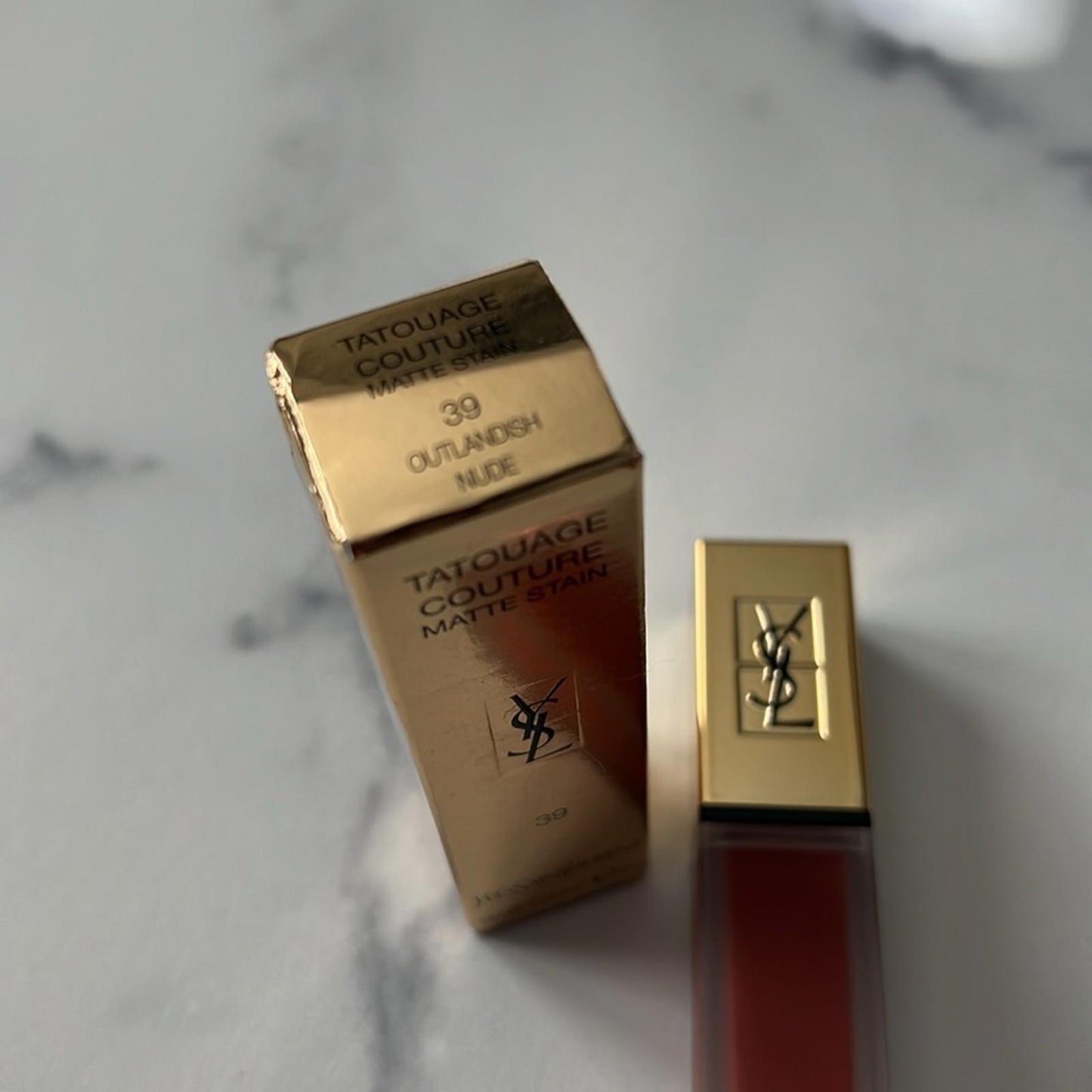Yves Saint Laurent #39 Tatouage Couture Matte Lip Stain in Outlandish Nude NEW