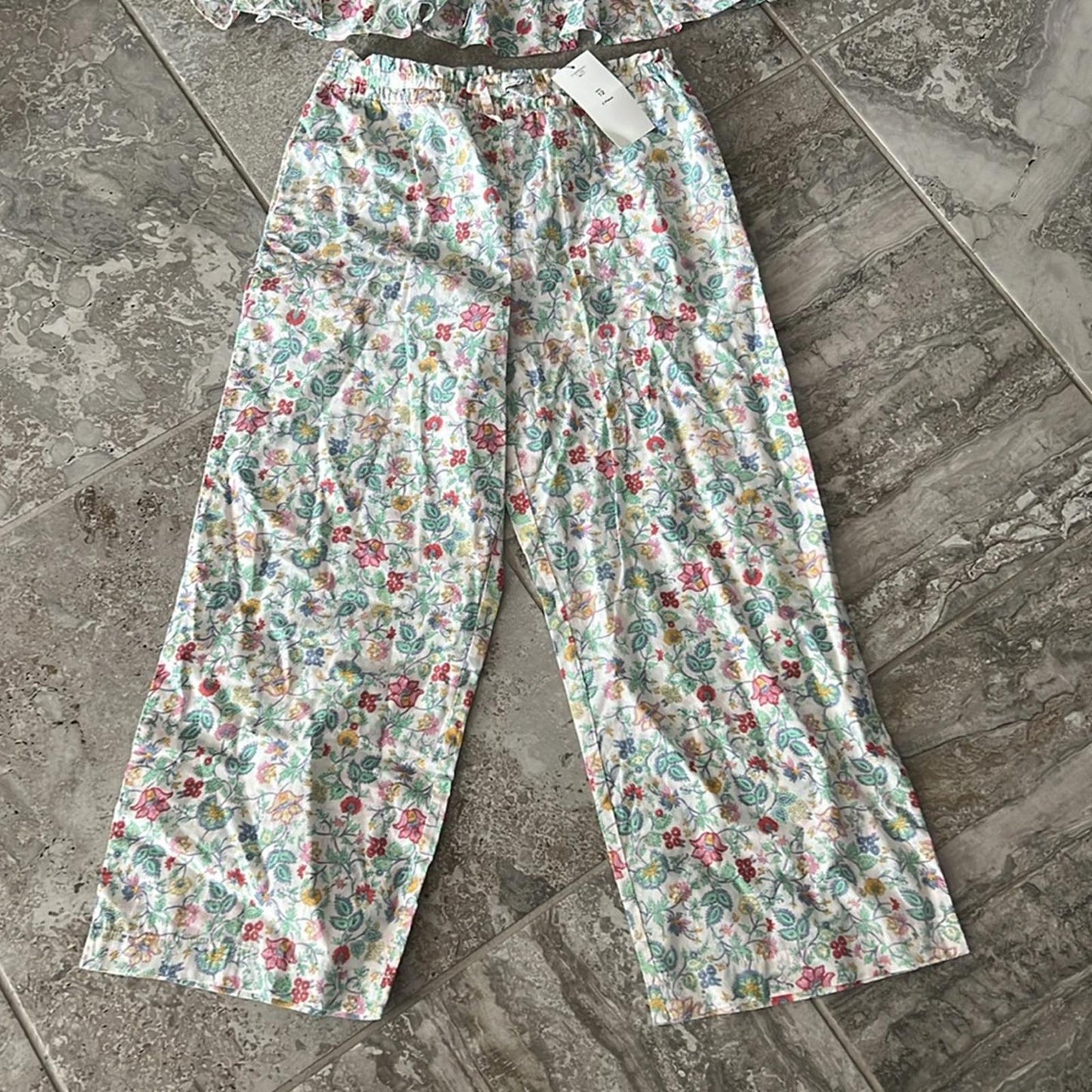 Polo Ralph Lauren Girl's Floral Cotton Batiste 2-Piece Set, Size 12 NWT $155