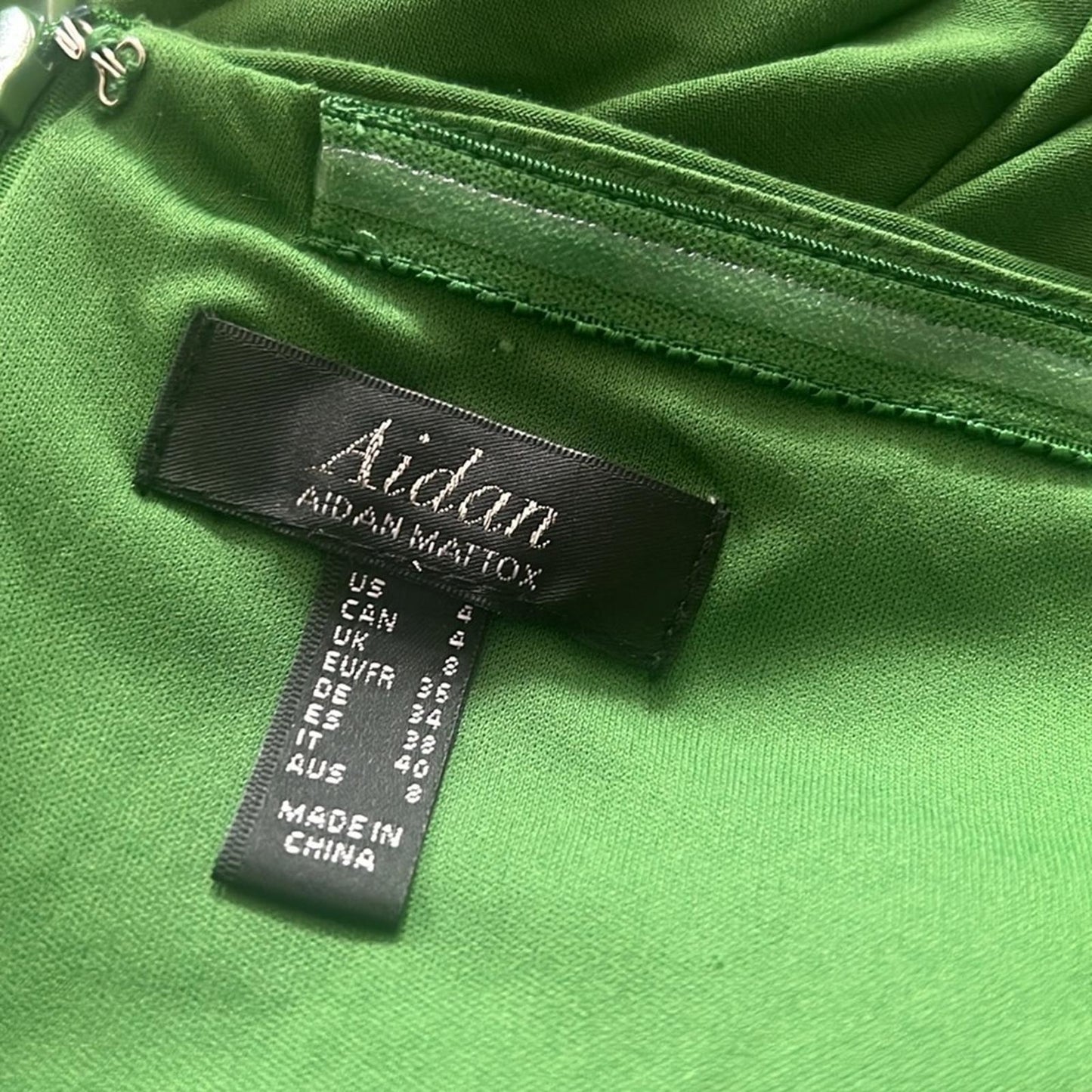 Aidan by Aidan Mattox Halter Cutout Gown in Green/Moss Size 4 NEW w/Tag $245