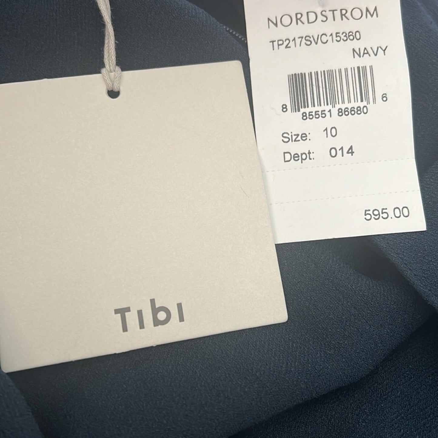 TIBI Ruched Convertible Bell Sleeve Cinched Stretch Crepe Dress Size 10 NWT $595