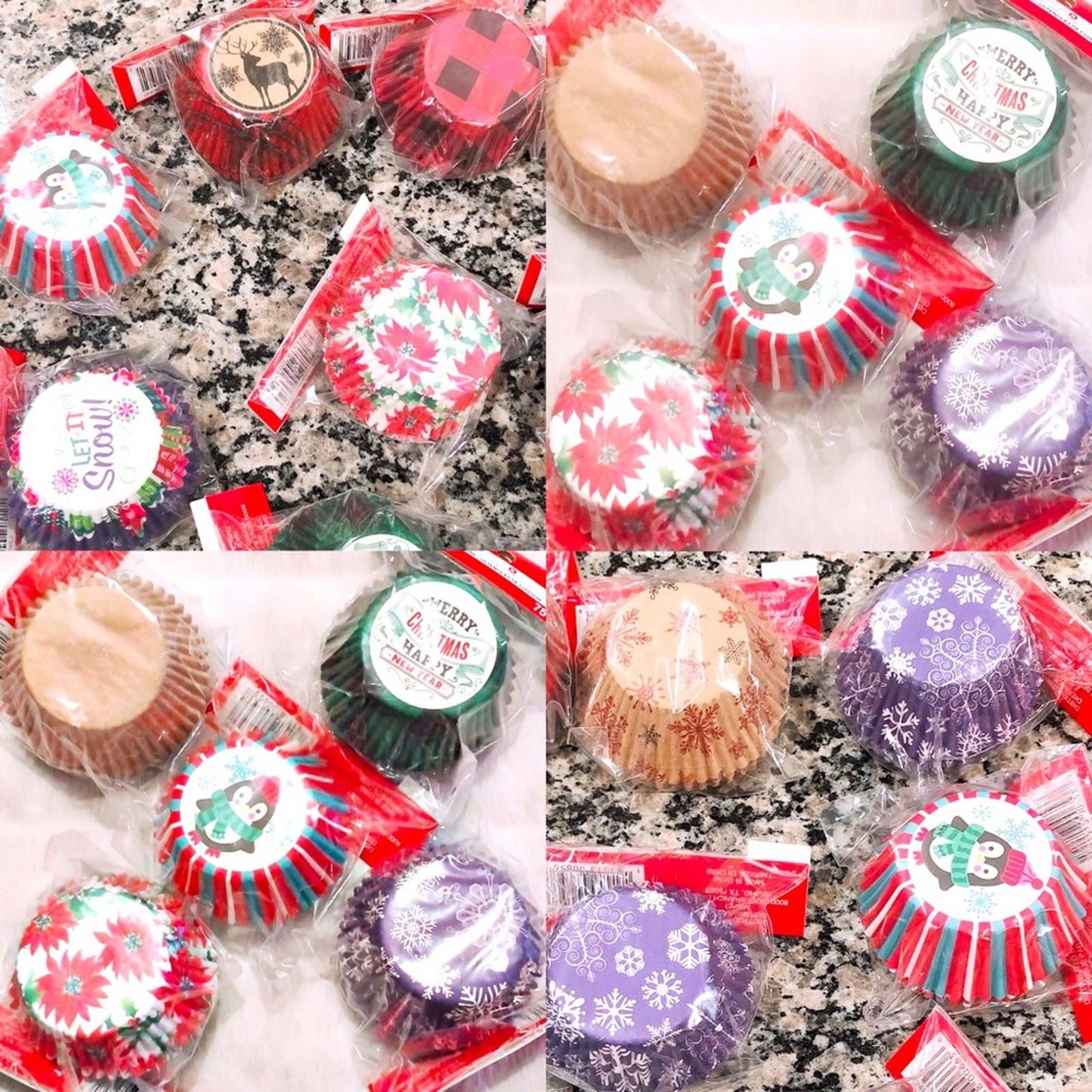 Cupcake Liners Holiday Themed Christmas Holiday Party Baking Muffin 375-Pieces