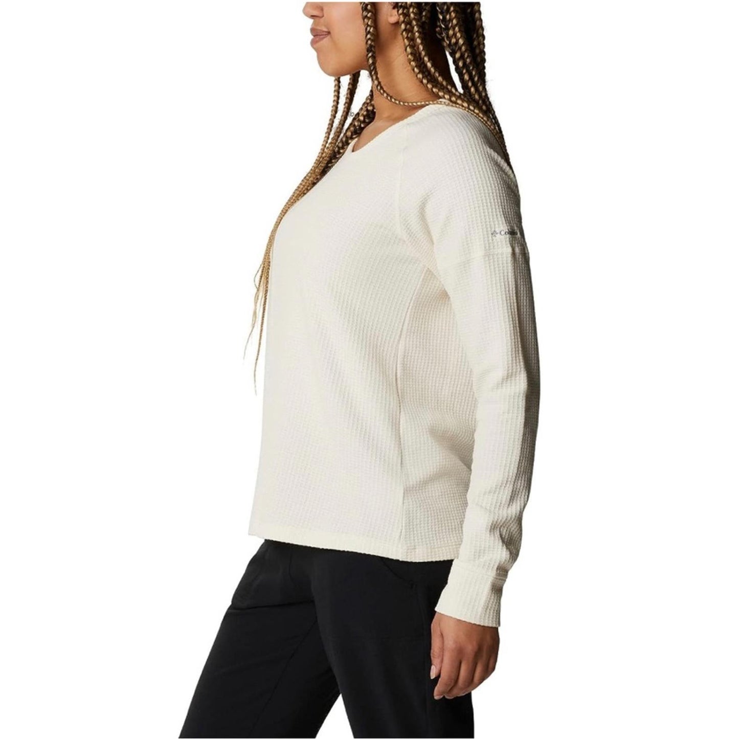 Columbia Pine Peak Long-Sleeve Thermal Top, Cream White Size 1X New with Tag