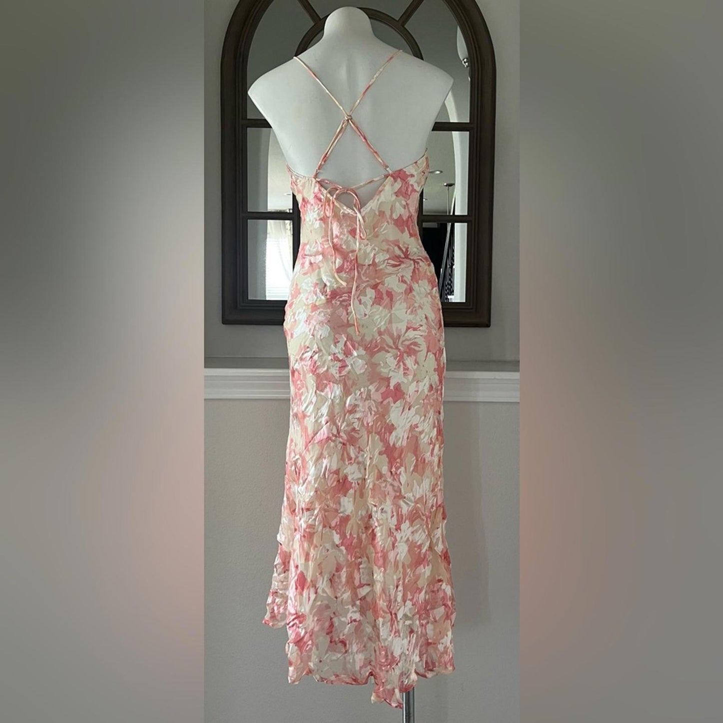 ASTR the Label Women's Gaia Dress, Pink Burn Out Size S New w/Tag