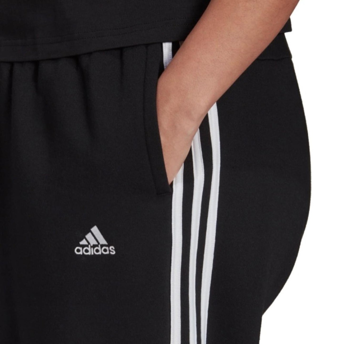 Adidas Essentials 3-Stripes Fleece Joggers Black, Plus Size 4X New w/Tag