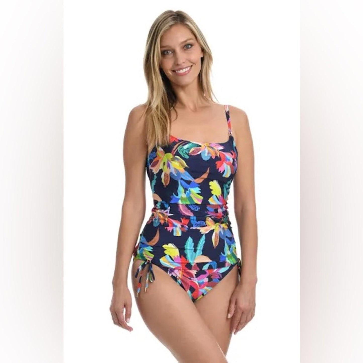 La Blanca By The Sea Lingerie Strap Underwire Swim Tankini Top, Size 20W NWT