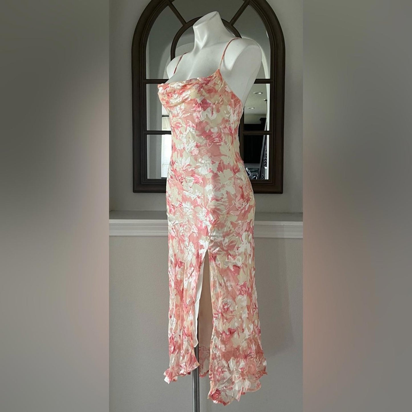 ASTR the Label Women's Gaia Dress, Pink Burn Out Size S New w/Tag
