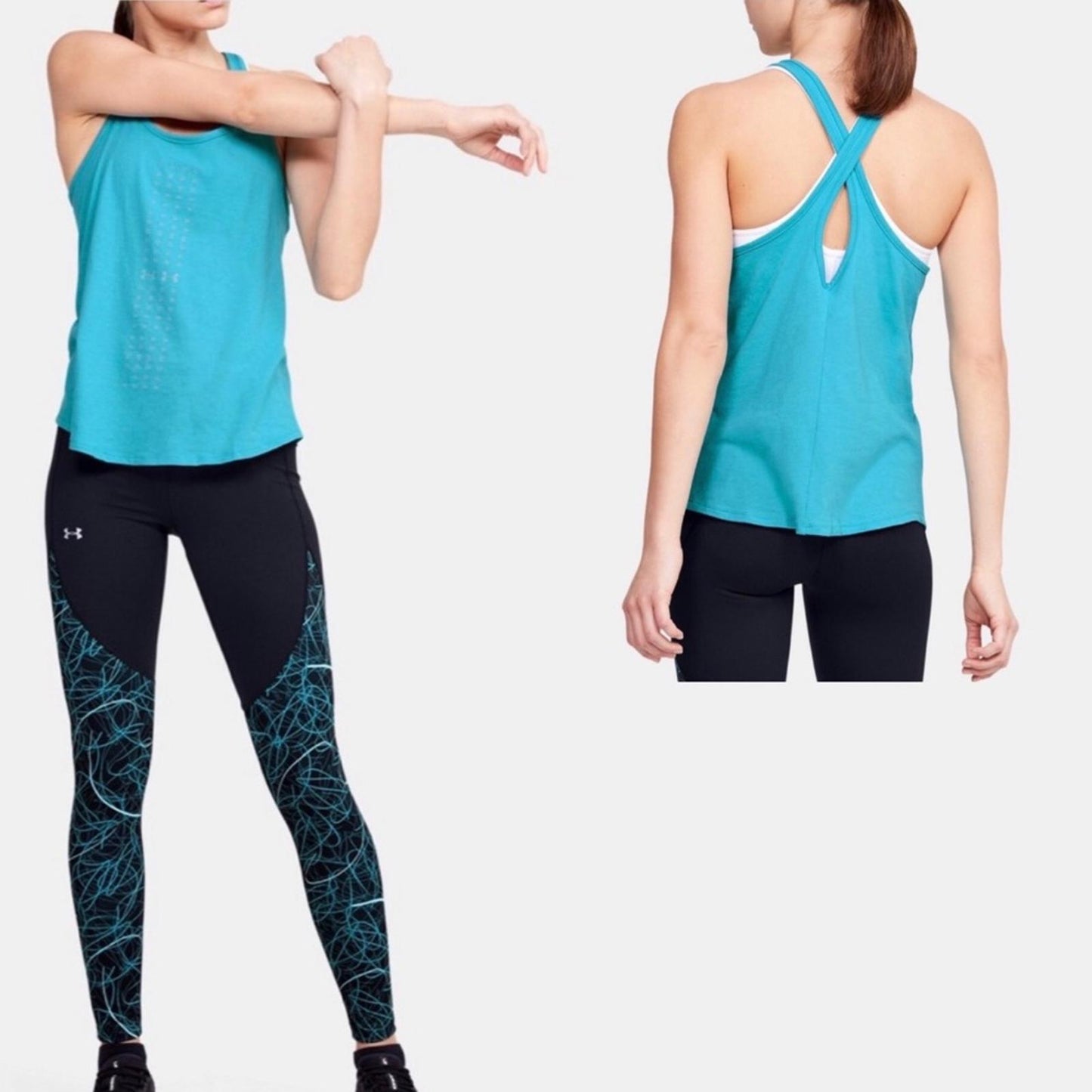 Under Armour Graphic Escape Blue Haze Tank Top, Size XS New w/Tag $25