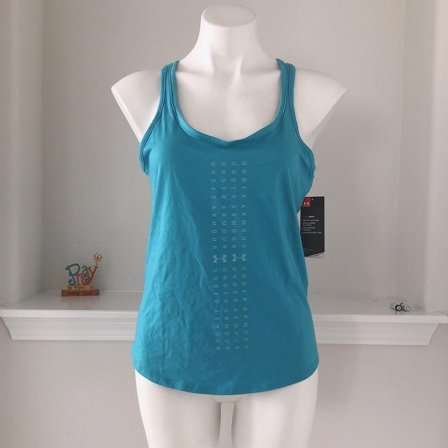 Under Armour Graphic Escape Blue Haze Tank Top, Size XS New w/Tag $25