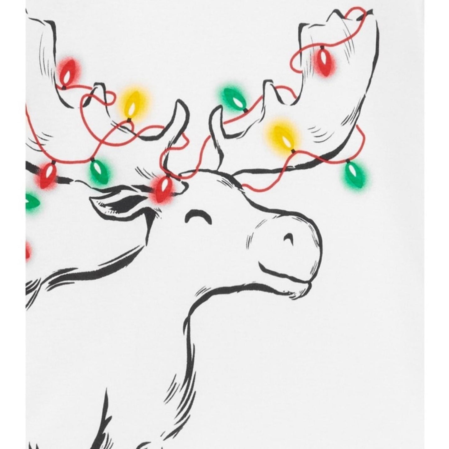 Carter's Big Kids Reindeer Fleece Pajama 2-Pc Set, White Red Black Size 10 NWT