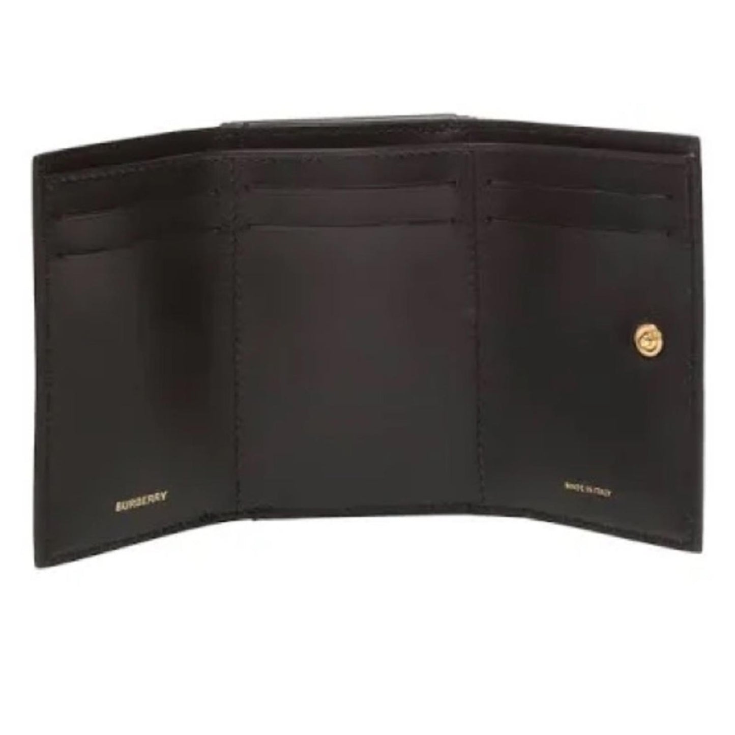 Burberry Pebbled Leather Lark TB Compact Wallet in Black EXCELLENT!