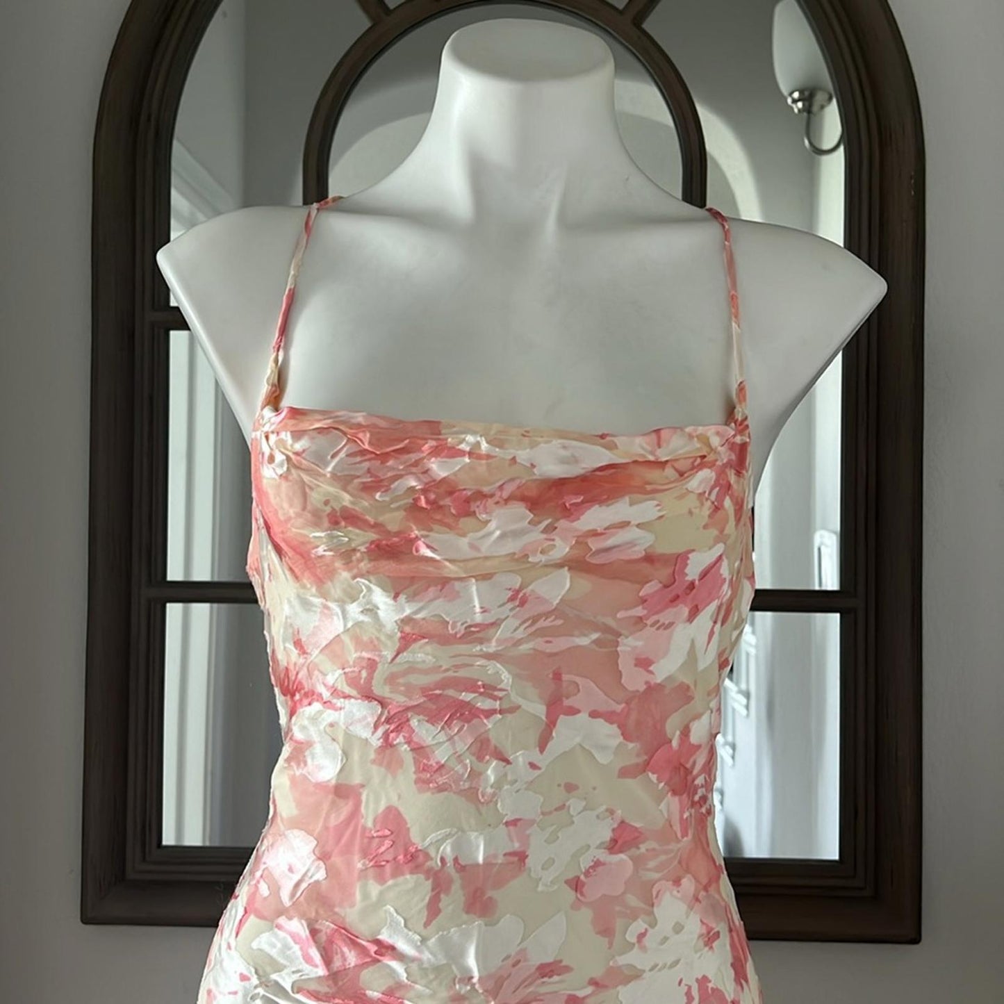 ASTR the Label Women's Gaia Dress, Pink Burn Out Size S New w/Tag