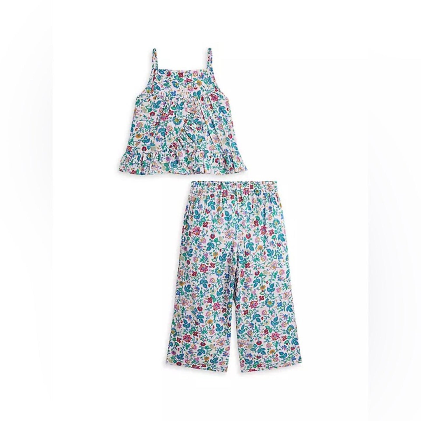 Polo Ralph Lauren Girl's Floral Cotton Batiste 2-Piece Set, Size 12 NWT $155