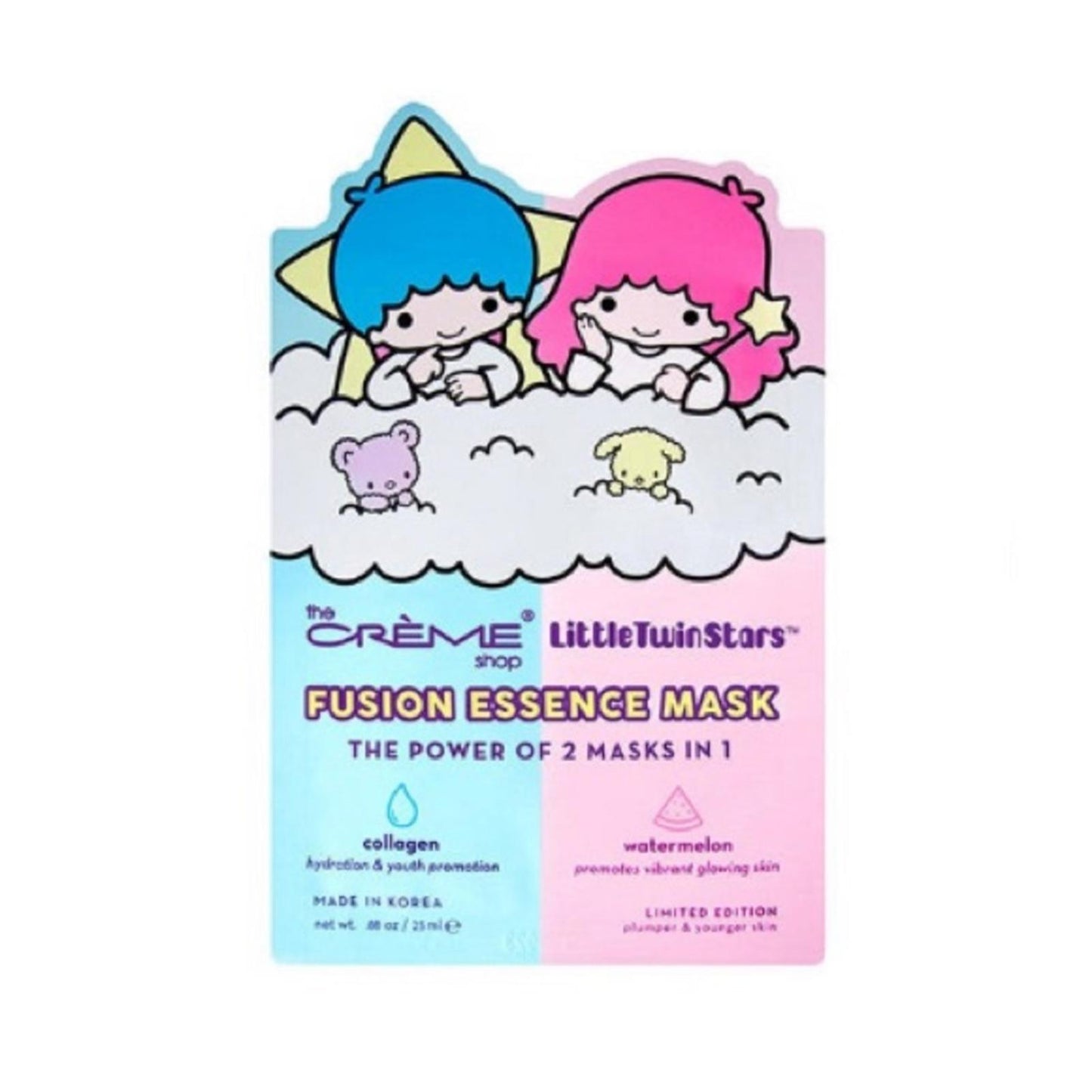 X2 The Crème Shop Fusion Essence Masks: Vitamin C + AHA & Collagen + Watermelon