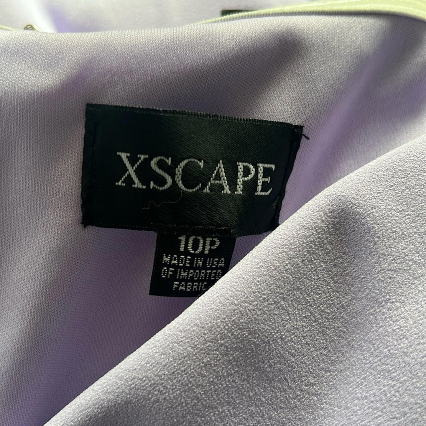 XSCAPE Lilac Ruffled Off-the-Shoulder Dress, Petite Size 10 New w/Tag $259