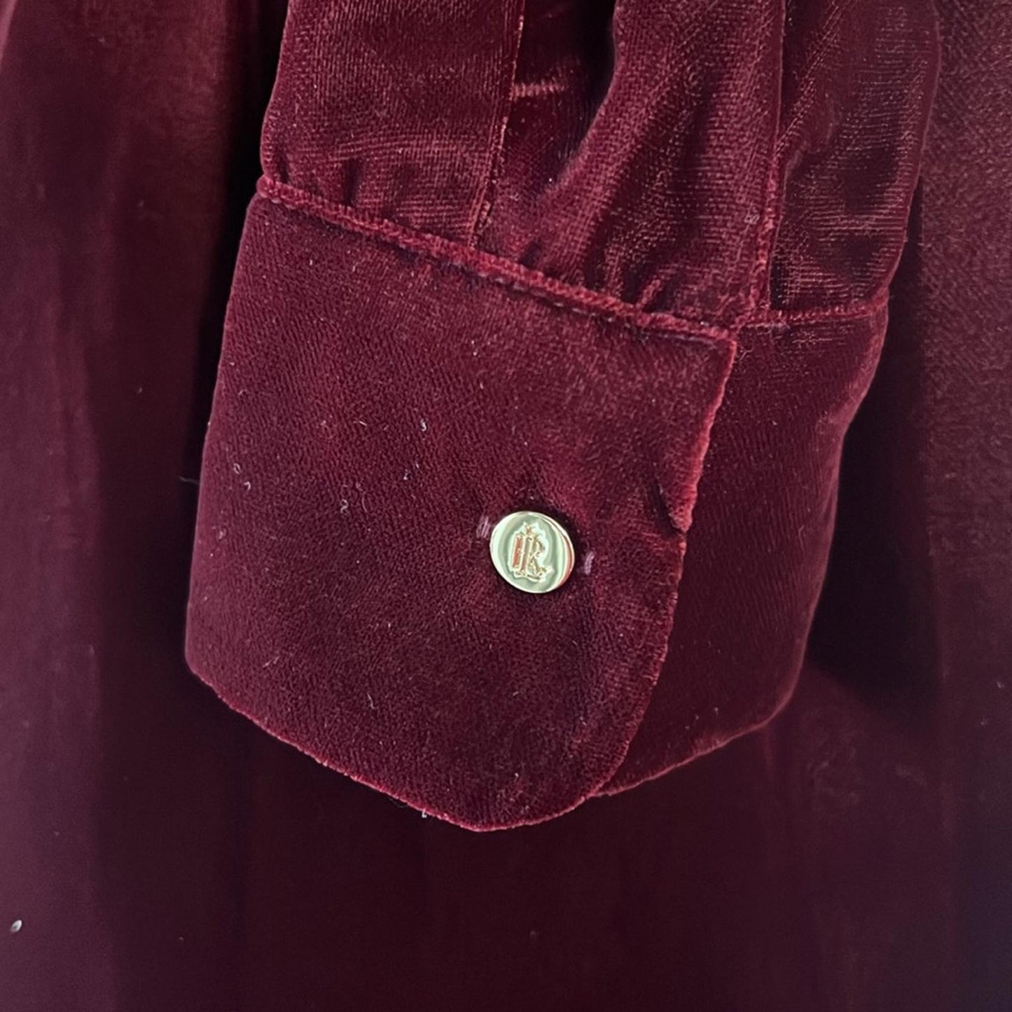 Lauren Ralph Lauren Pleated Velvet Surplice Blouse, Size 6 NEW $165