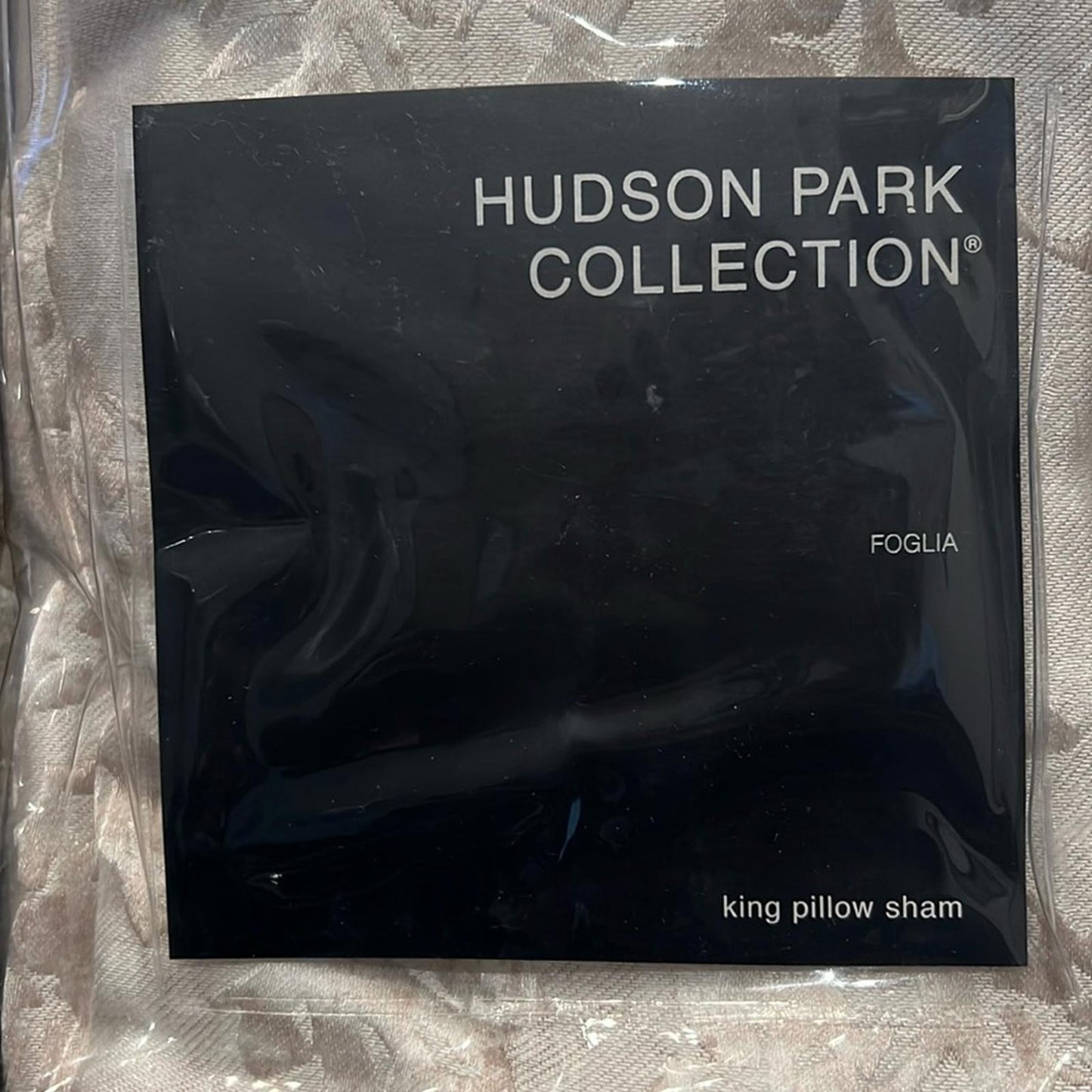 X2 Hudson Park Foglia King Sham, Gold Beige New w/Tag Retail $320 for 2