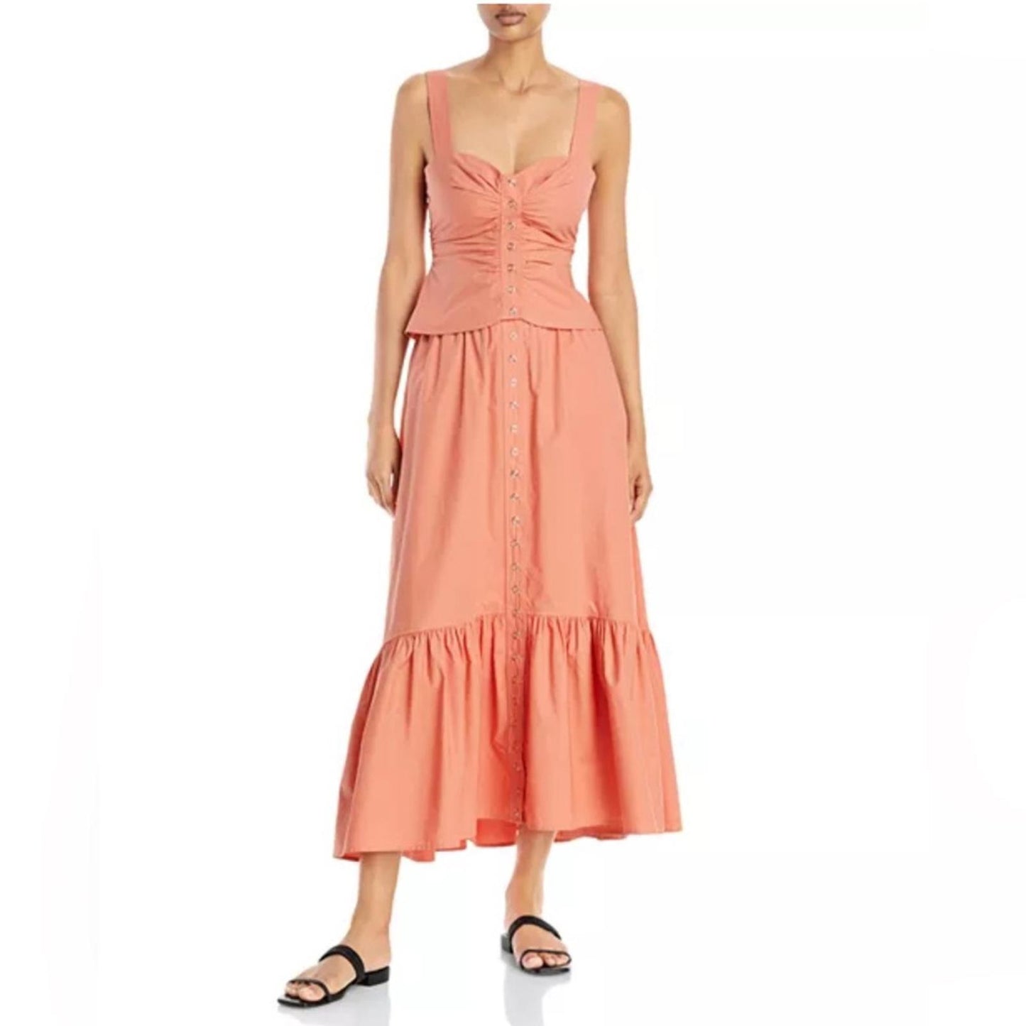 A.L.C. Lilah Cotton Sweetheart Top in Apricot Size 8 New w/Tag Retail $275