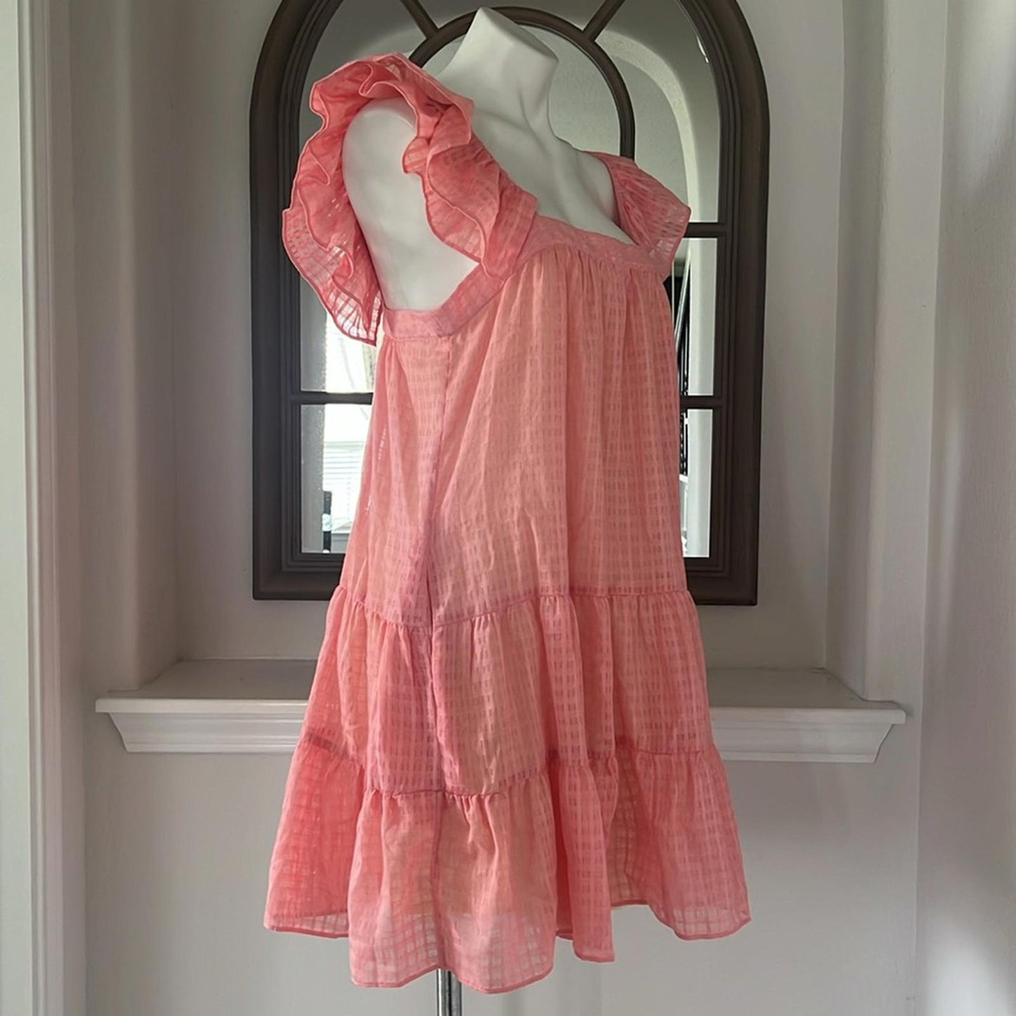 KATHARINE KIDD Maja PG Dress in Pink Gingham Print, Size L New w/Tag AMAZING!!