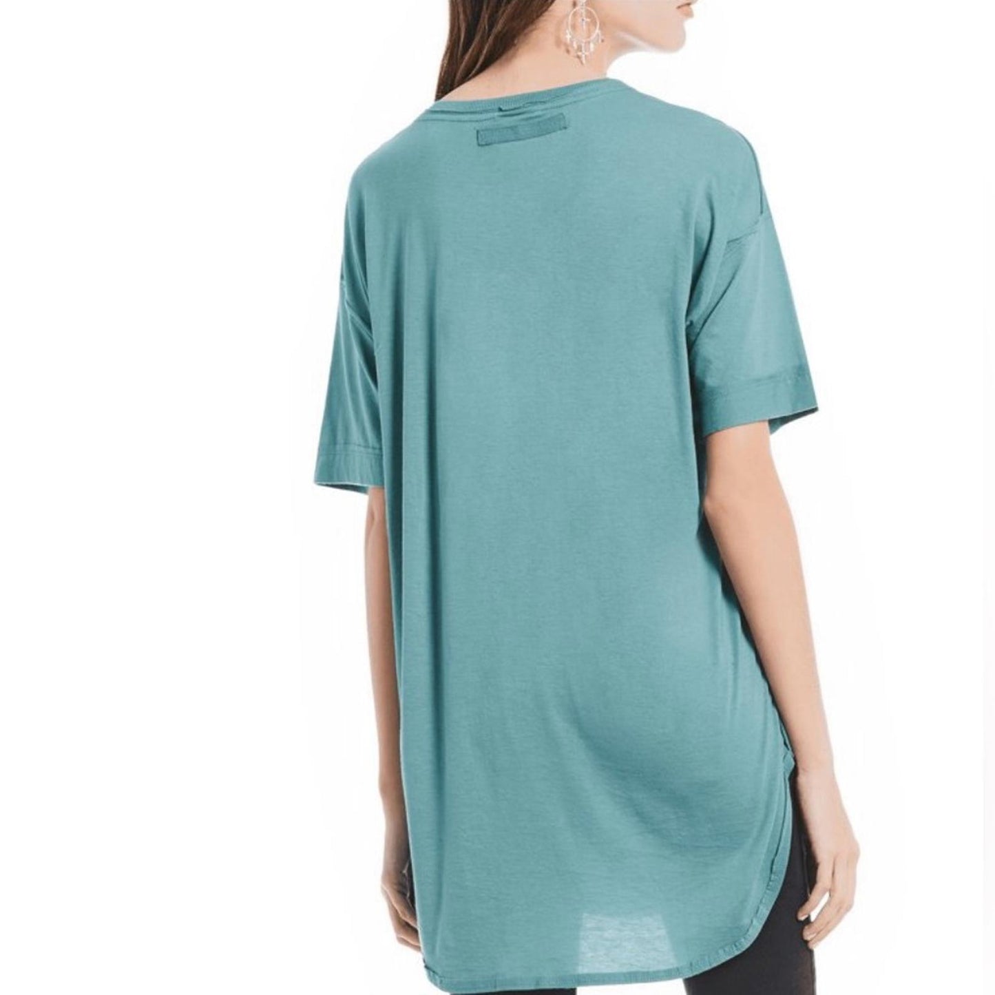 Free People Ronnie Basic T-Shirt in Green, Size Medium New w/Tag