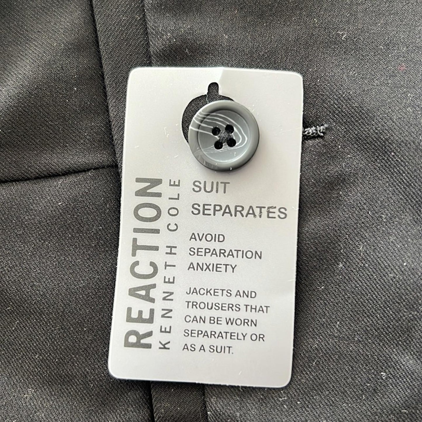 Reaction Kenneth Cole Black Dress Pants, Size 33W X 30L New w/Tag