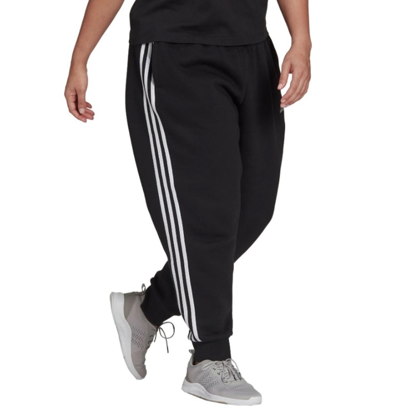 Adidas Essentials 3-Stripes Fleece Joggers Black, Plus Size 3X New w/Tag