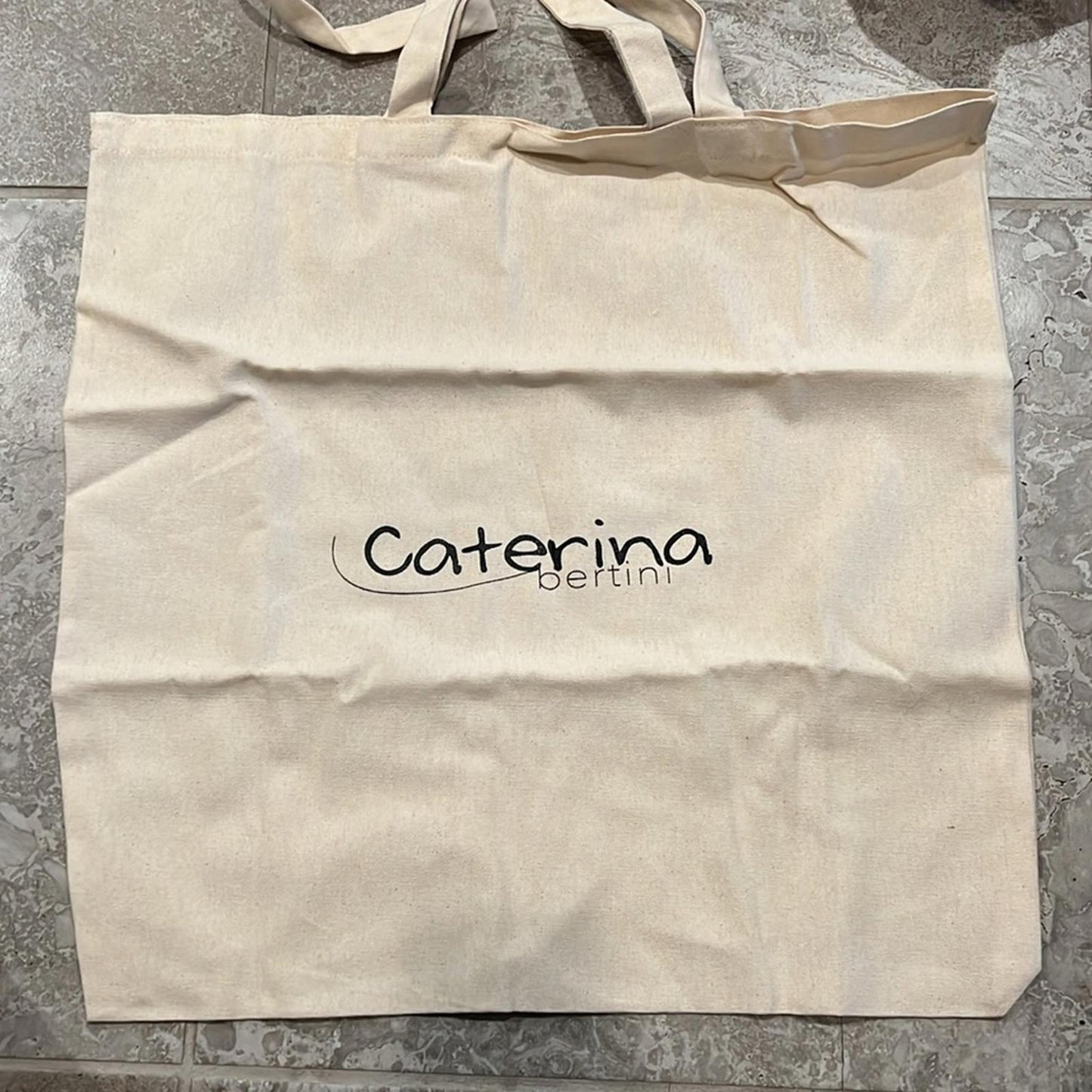 Caterina Bertini Fringe Mini Tote + Large Tote, Blue (Made in Italy) New w/Tag