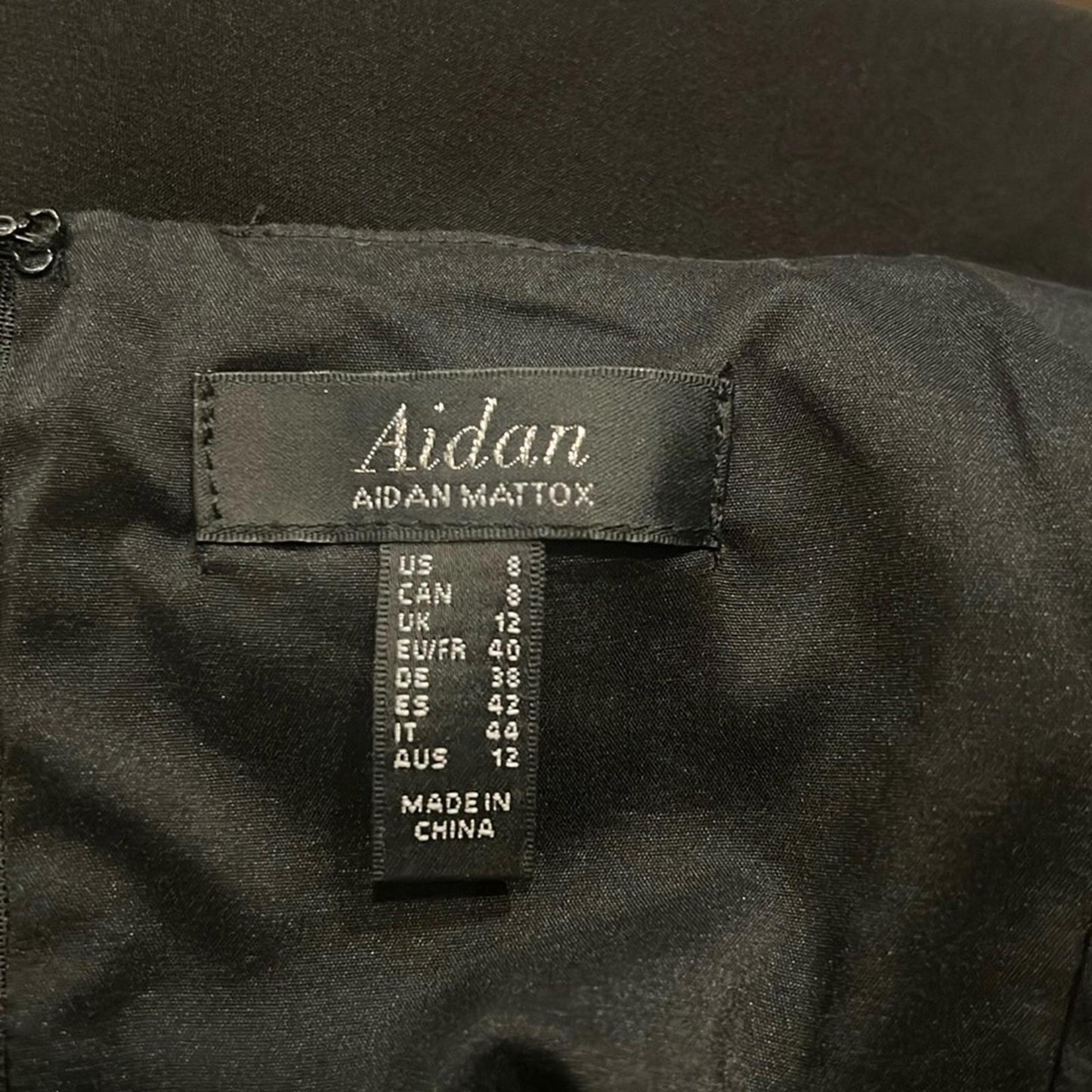 Aidan Mattox Scoop Neck Gown with CutOuts in Black, Size 8 New w/Tag $195