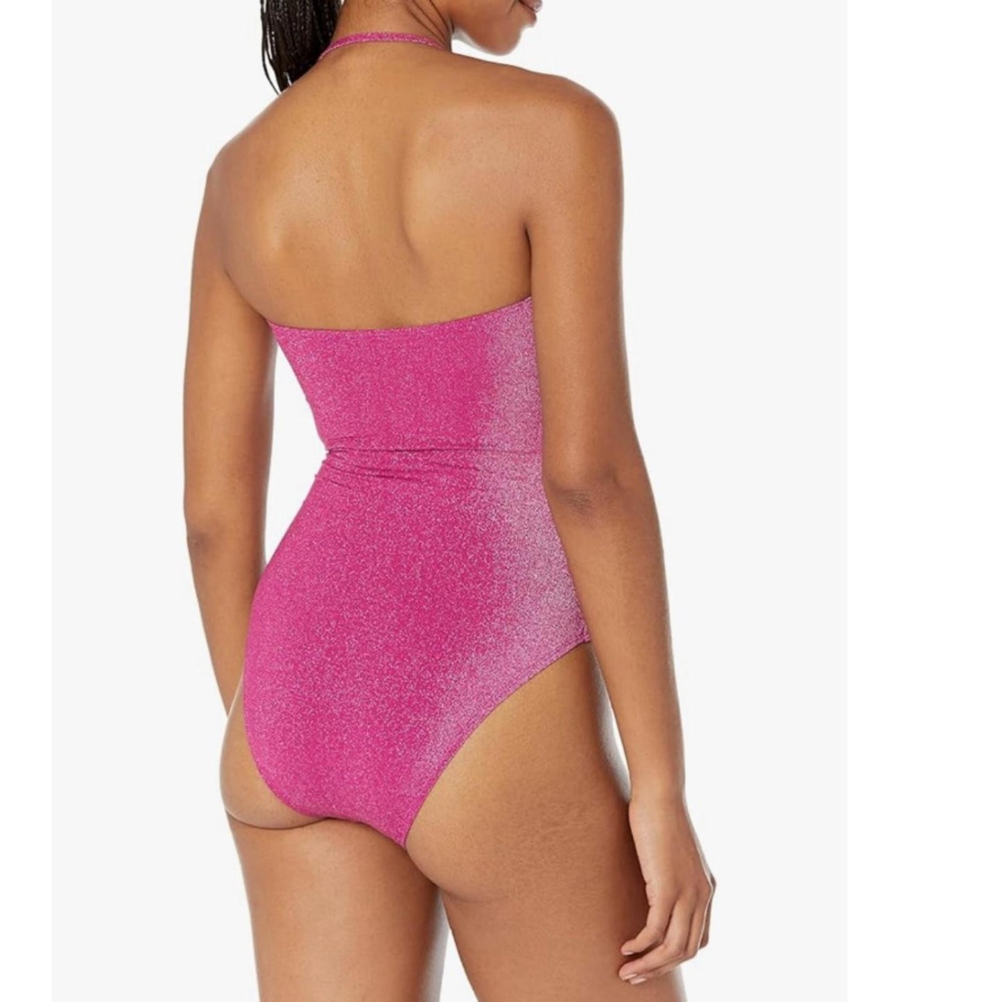 BCBG Knot Front Cut Out On-Piece Swimsuit w/Tummy Control in Berry Size M NWT