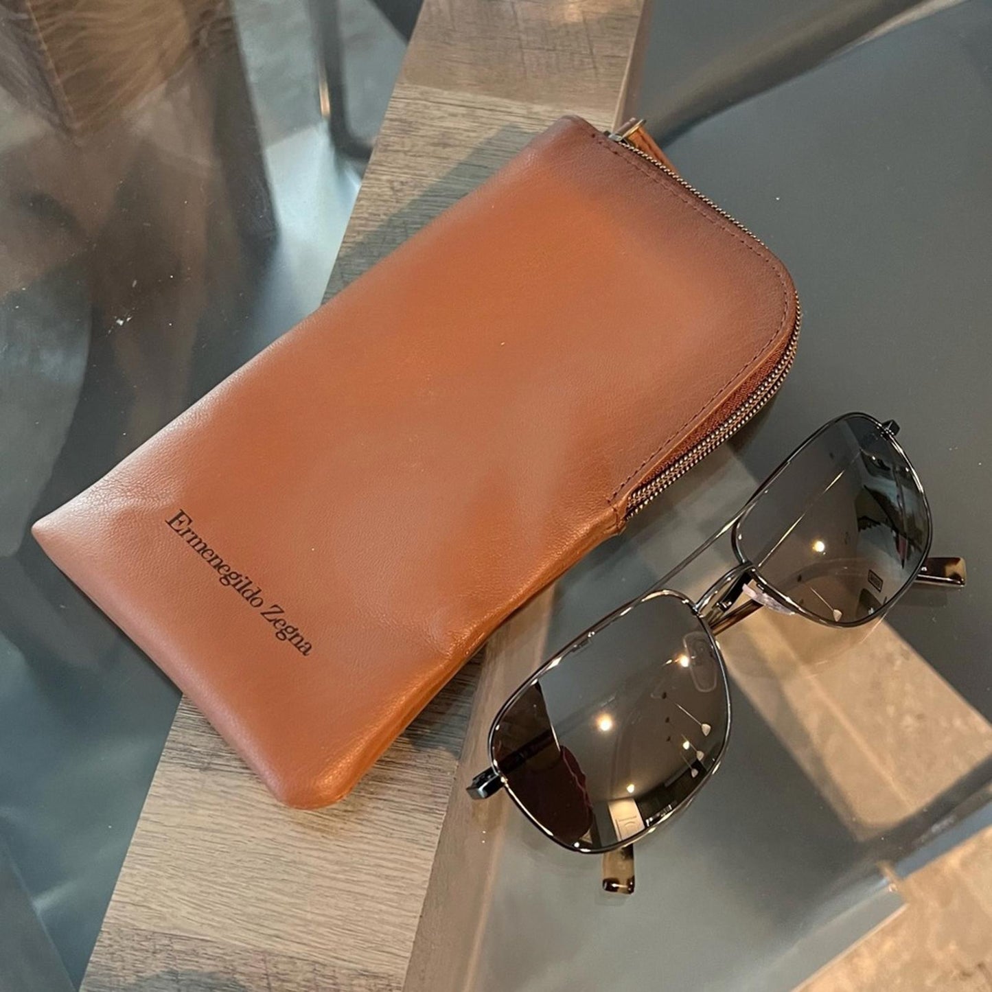 Ermenegildo Zegna Men’s Aviator Sunglasses with Original Case, EZ0079 16788 NEW