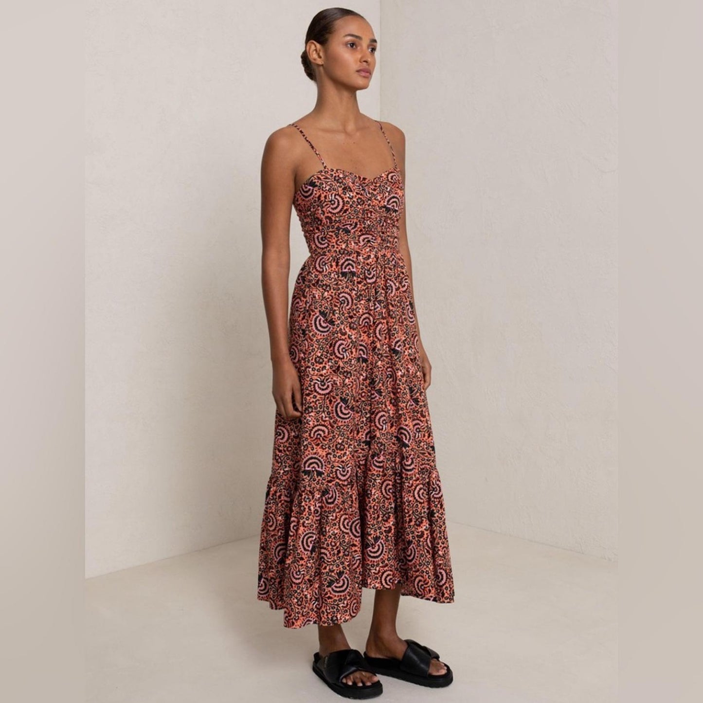 A.L.C. Lilah Printed Midi Dress, Revolve Size 8 New w/Tag Retail $495