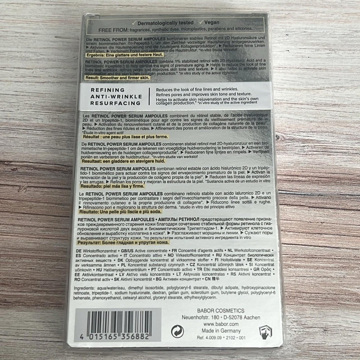 BABOR 7 Retinol A Power Serum Ampoules - NEW in BOX & Sealed