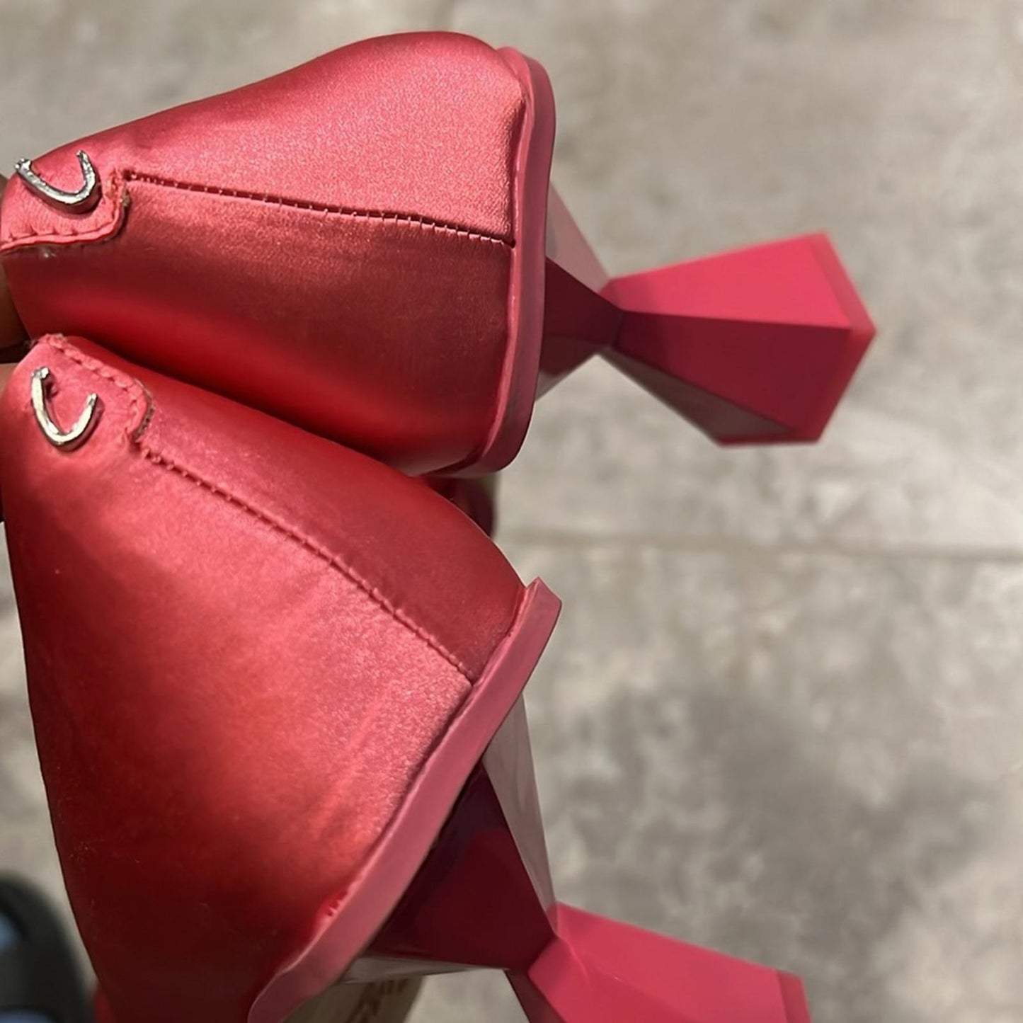 Circus Sam Edelman Rosemary Square-Toe D'Orsay Pumps, Punk Pink Satin Size 6 NEW