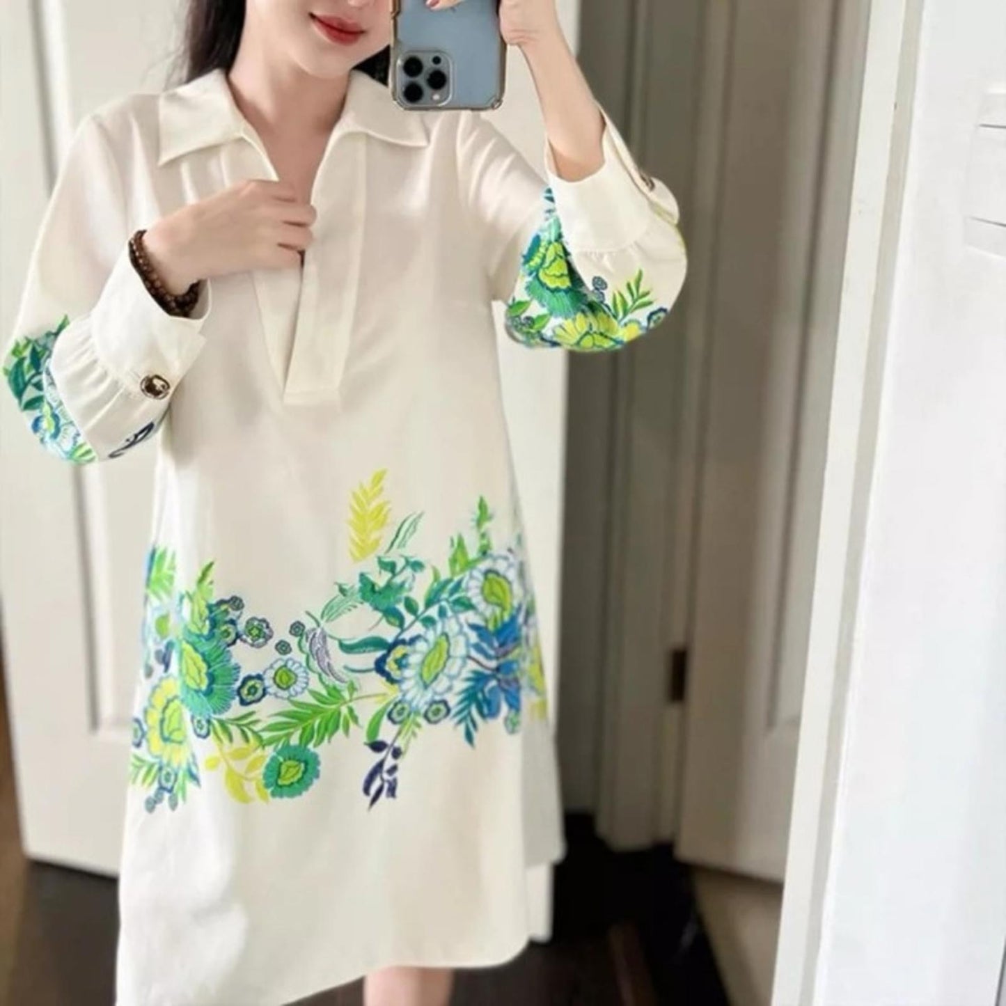 ZARA Jual Flower Print Collar Dress, Size XL New w/Tag