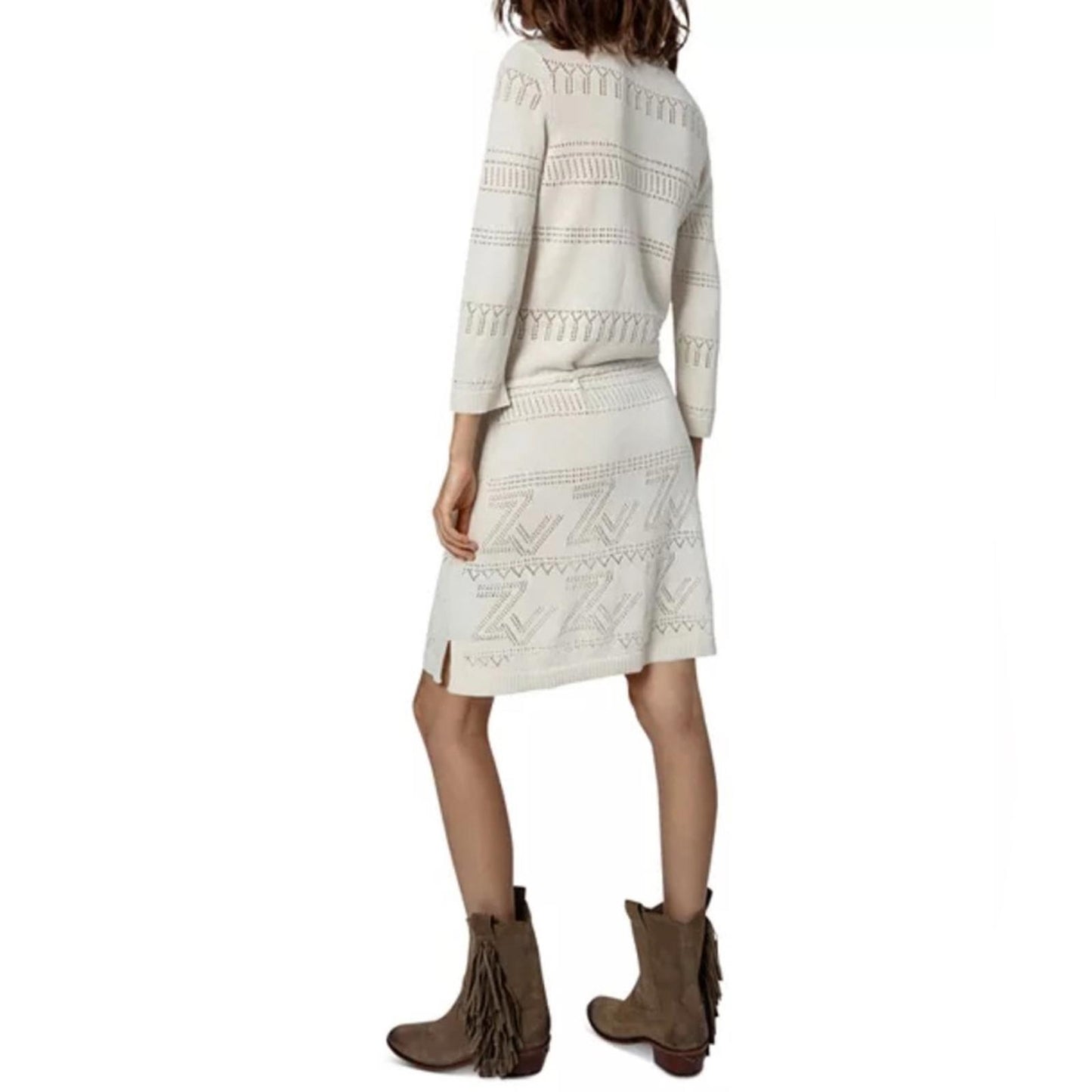 Zadig & Voltaire Cecily ZV Monogrammed Knit Dress, Size M New w/Tag, Retail $548
