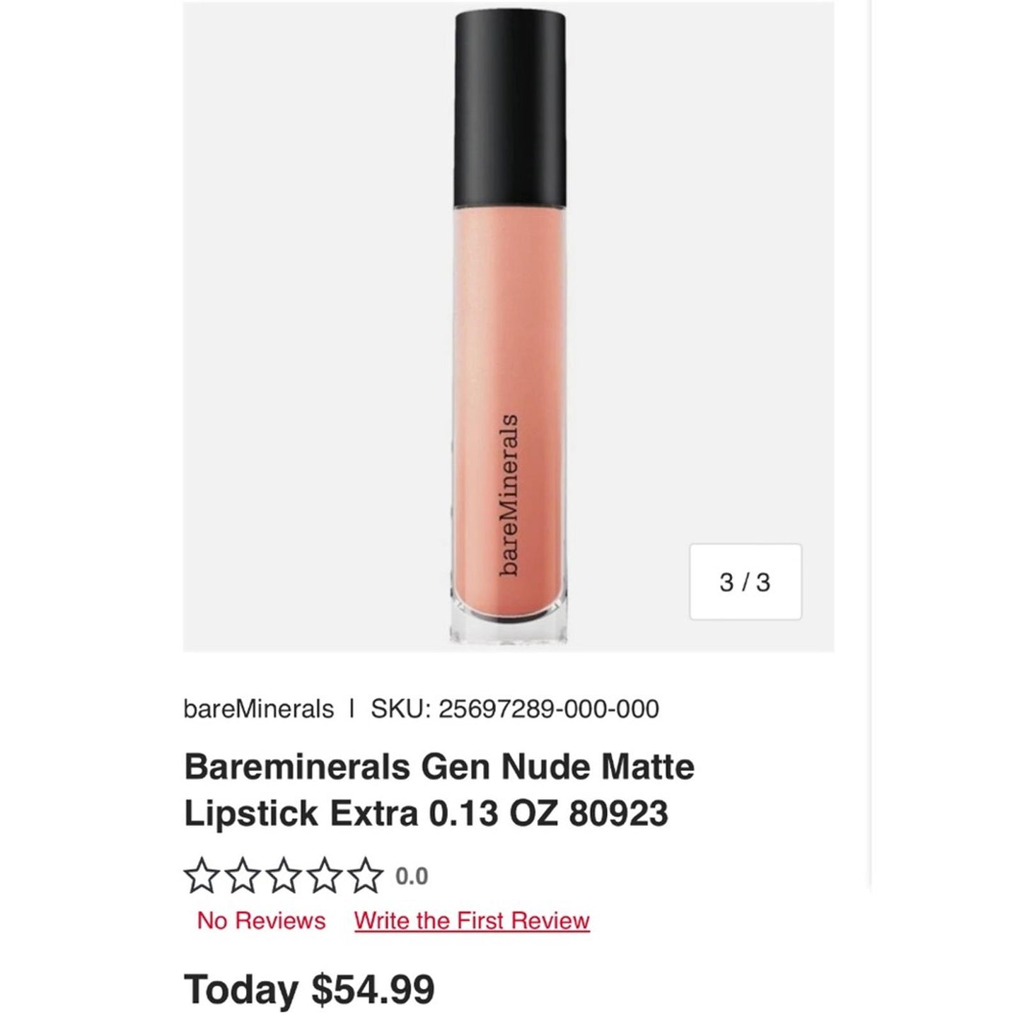 BareMinerals Gen Nude Matte Liquid Lip Color 0.13oz NEW