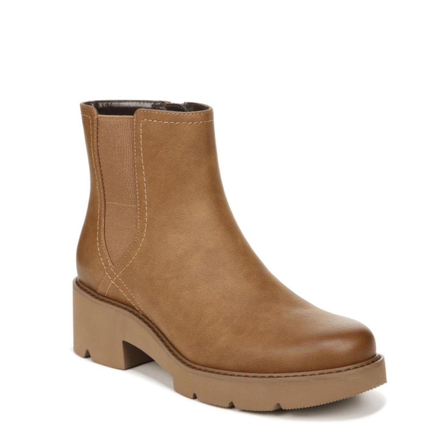 Naturalizer Cade Lug Sole Chelsea Boots in Chestnut, Size 8.5 New in Box $139